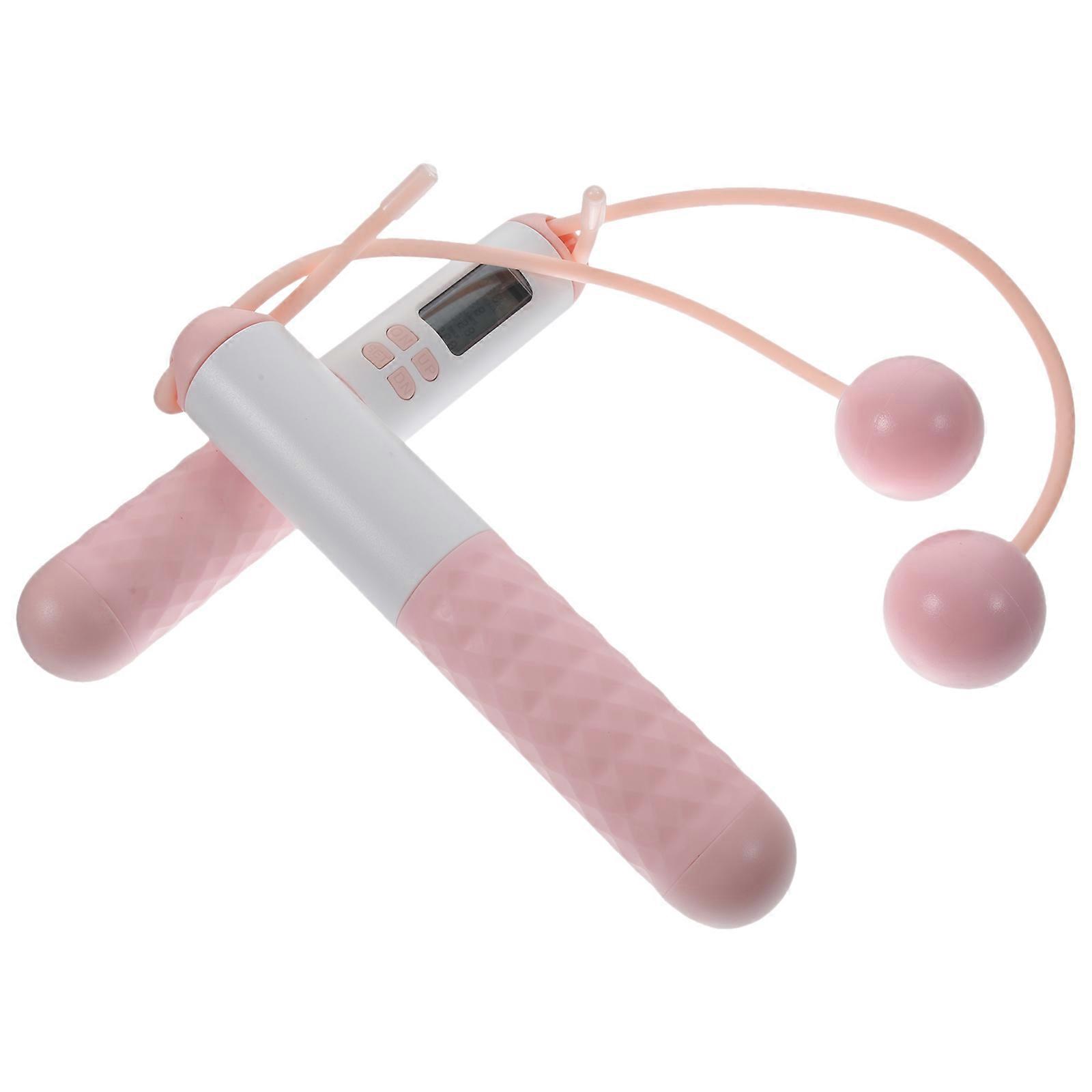 Pink Cordless Jump Rope for Students ABS Material AntiSkid Handle Lightweight Exercise Equipment 1 Pair