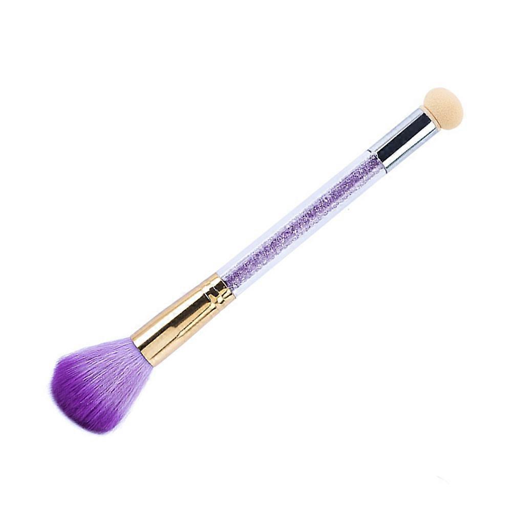 Purple Double-Ended Sponge Head Nail Art Brush for Gradient Design and Glitter Powder Application 1