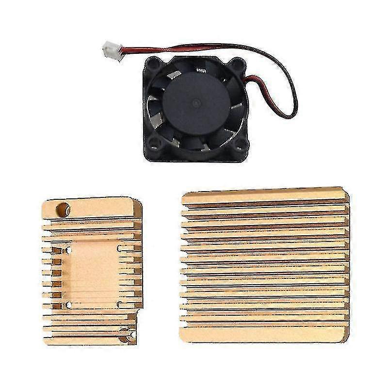 Cooling Case Cover with Metal Enclosure & Cooling Fan for NanoPi R2S Mini Router - Optimal Heat Management & Protection