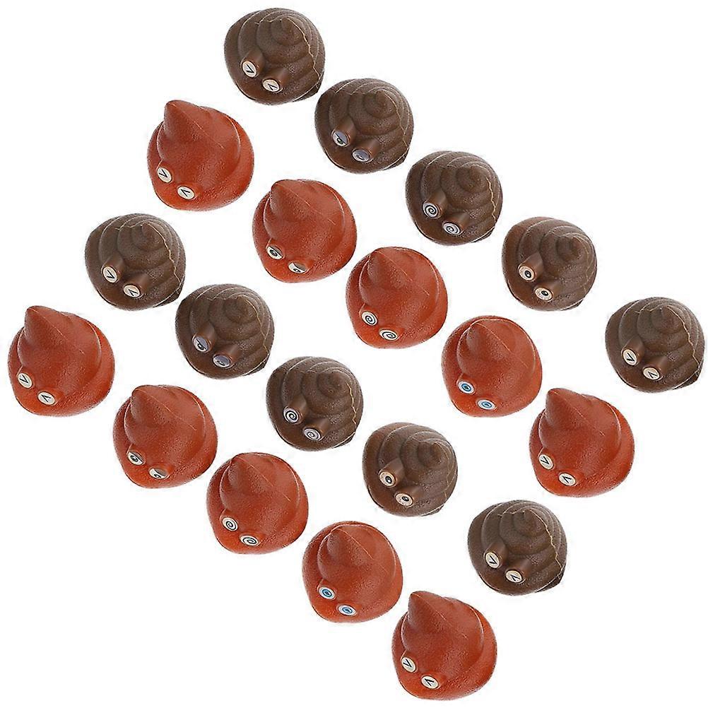 20pcs Realistic Fake Poop Prank Plaything for Parties and Stress Relief with Lifelike Design