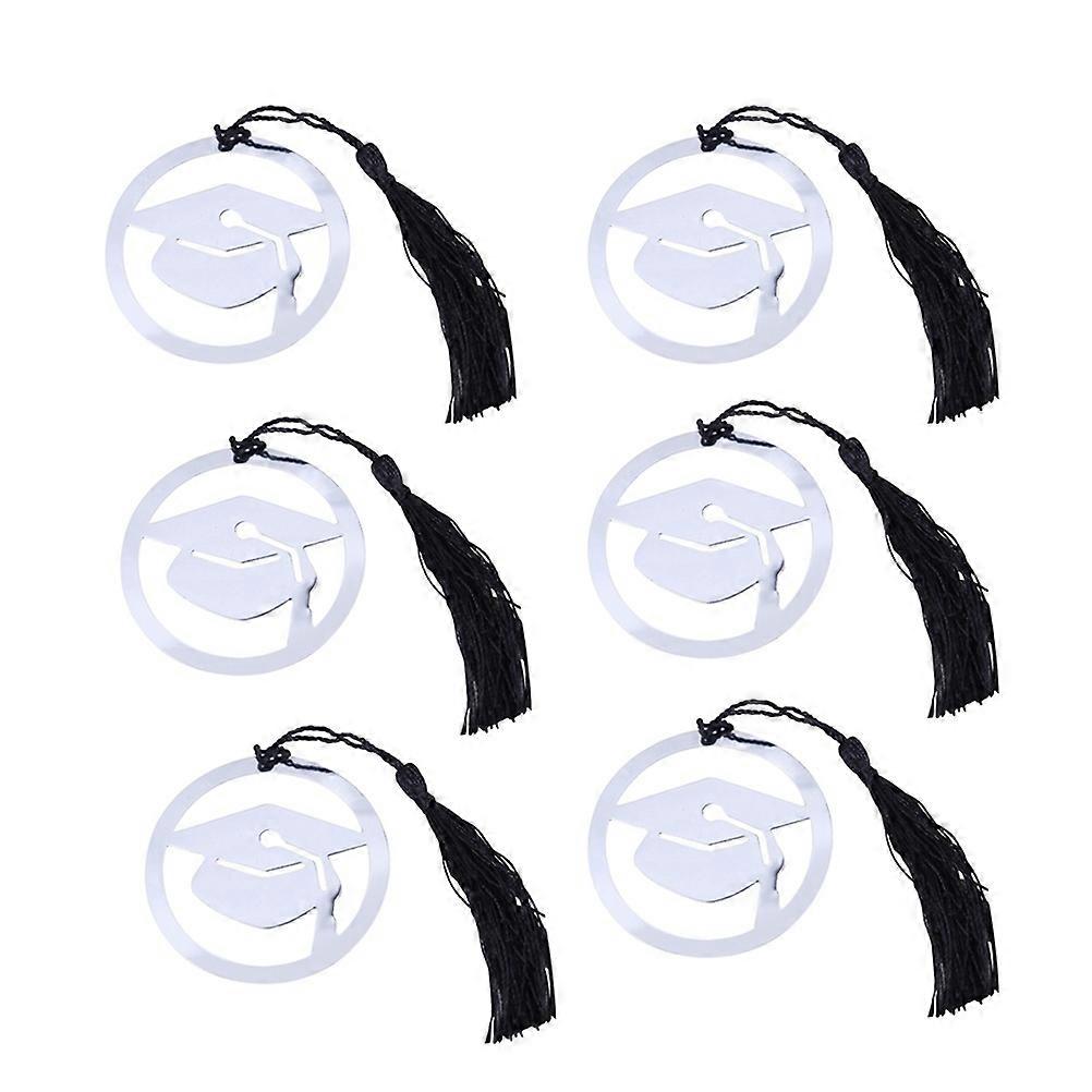 Graduation Gifts 6Pcs White Metal Bookmarks with Easy Page Finding Feature