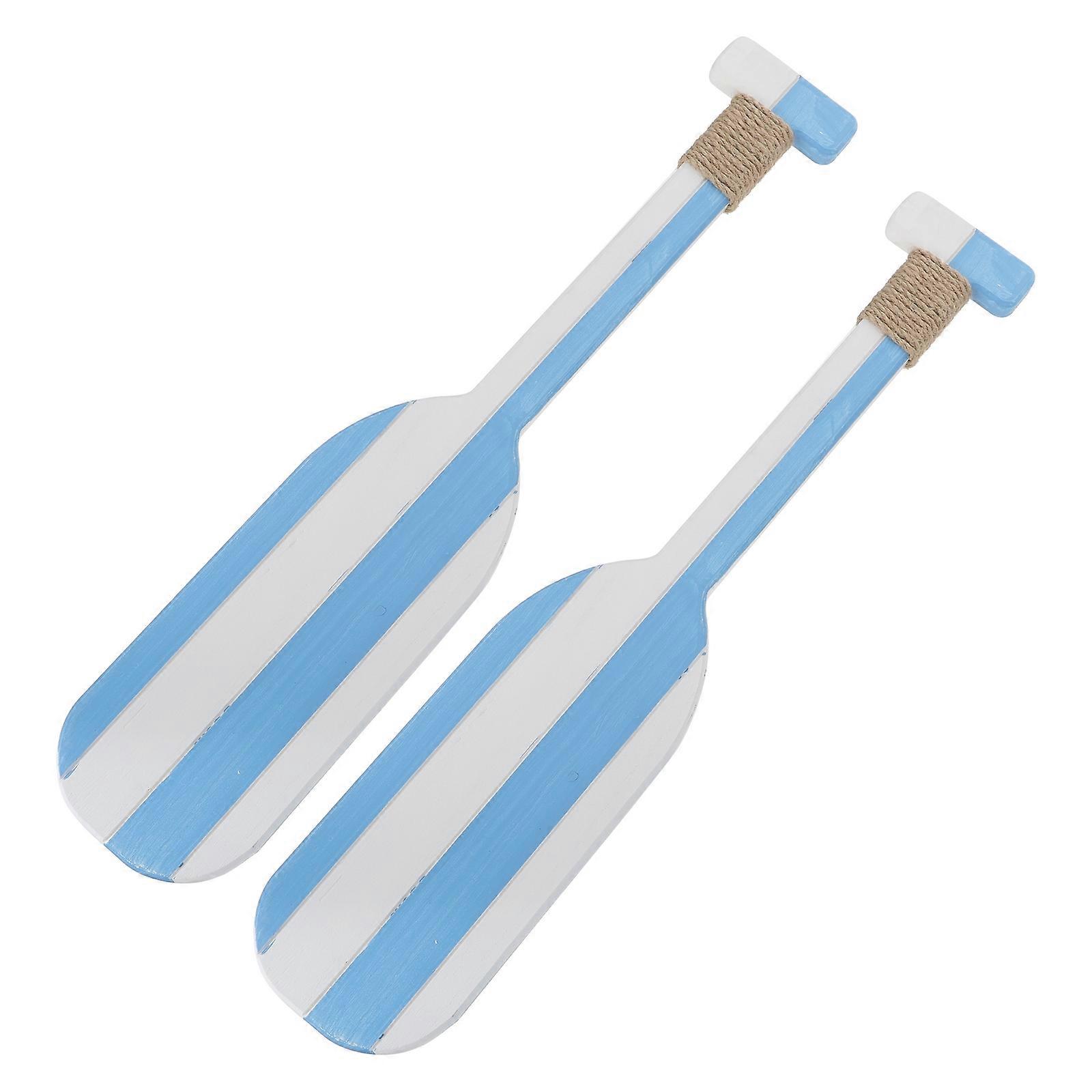 Skyblue Wood Oar Wall Decoration for Home Accent with Beach Theme Great Nautical Gift 2pcs