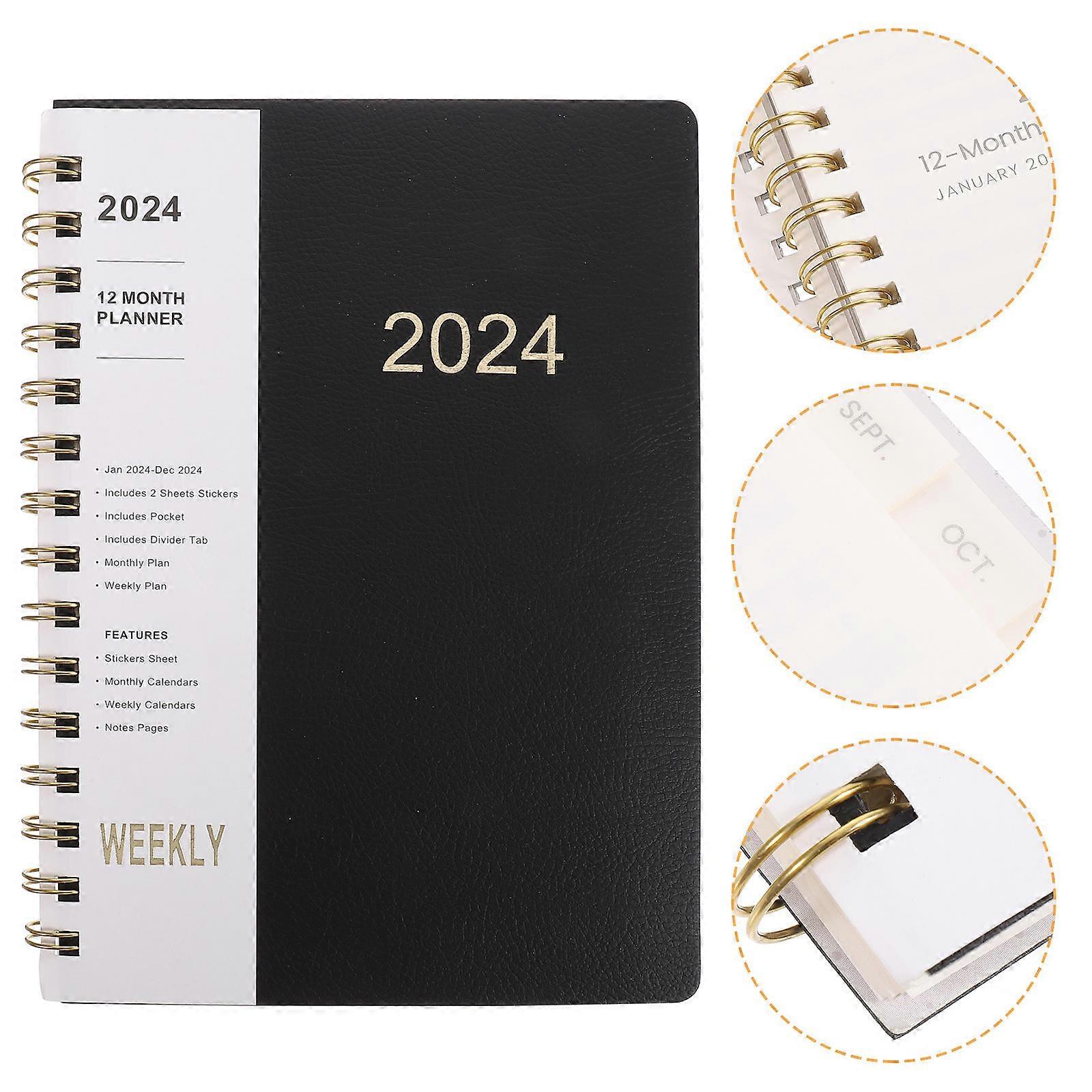 Simple Design Spiral Notebook Time Management Notebook 21X14.5cm Ideal For Travel 1Pcs
