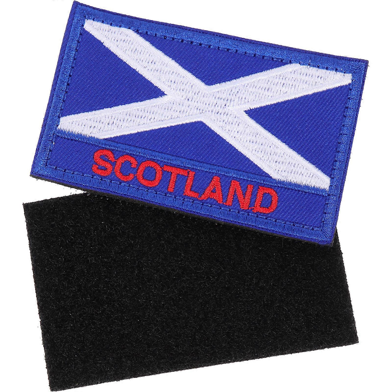 Decorative 2Set Scotland Flag Patches Embroidered Applique Designed For On Clothes Jackets Backpacks