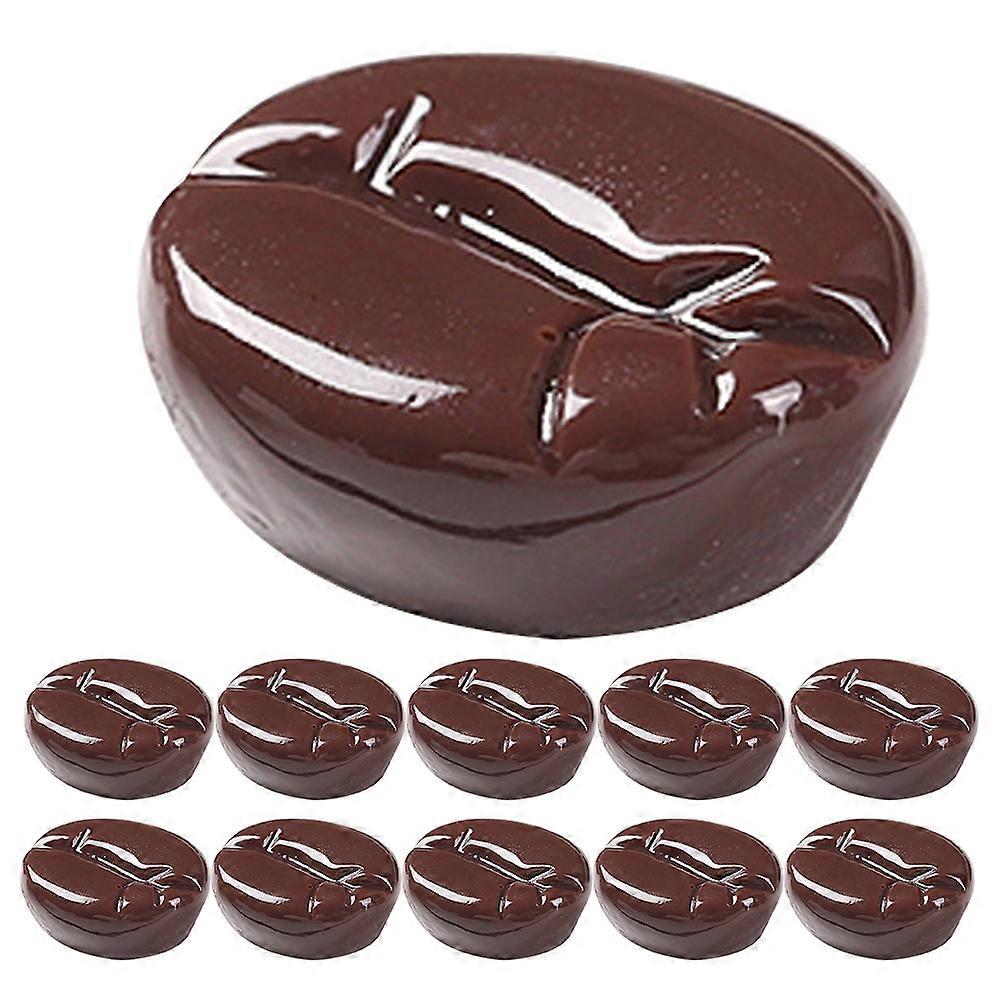 20Pcs Simulated Coffee Beans Model For DIY Crafts And Drawing Lessons With High-Simulation Realistic Design