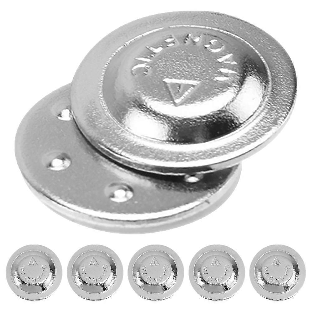 ID Badge Magnets with Strong Adhesion for Daily Use Silver Color Safe Material 6 Pieces