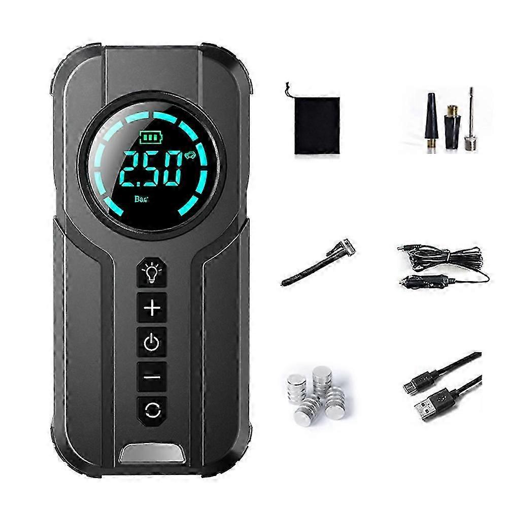 Compact Digital Tyre Inflator - Fast Portable Air Pump with Long-Lasting Battery