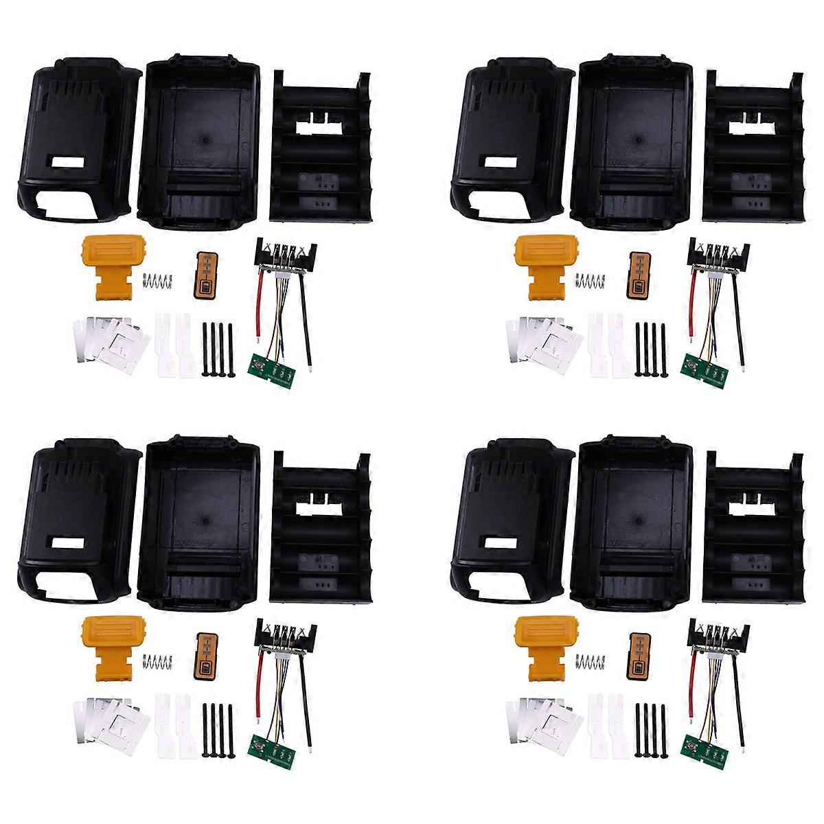 4X for 10 Core 18V/20V Li-Ion Battery Replacement Plastic Case Kit Dcb180 Li-Ion Battery Shell (No B