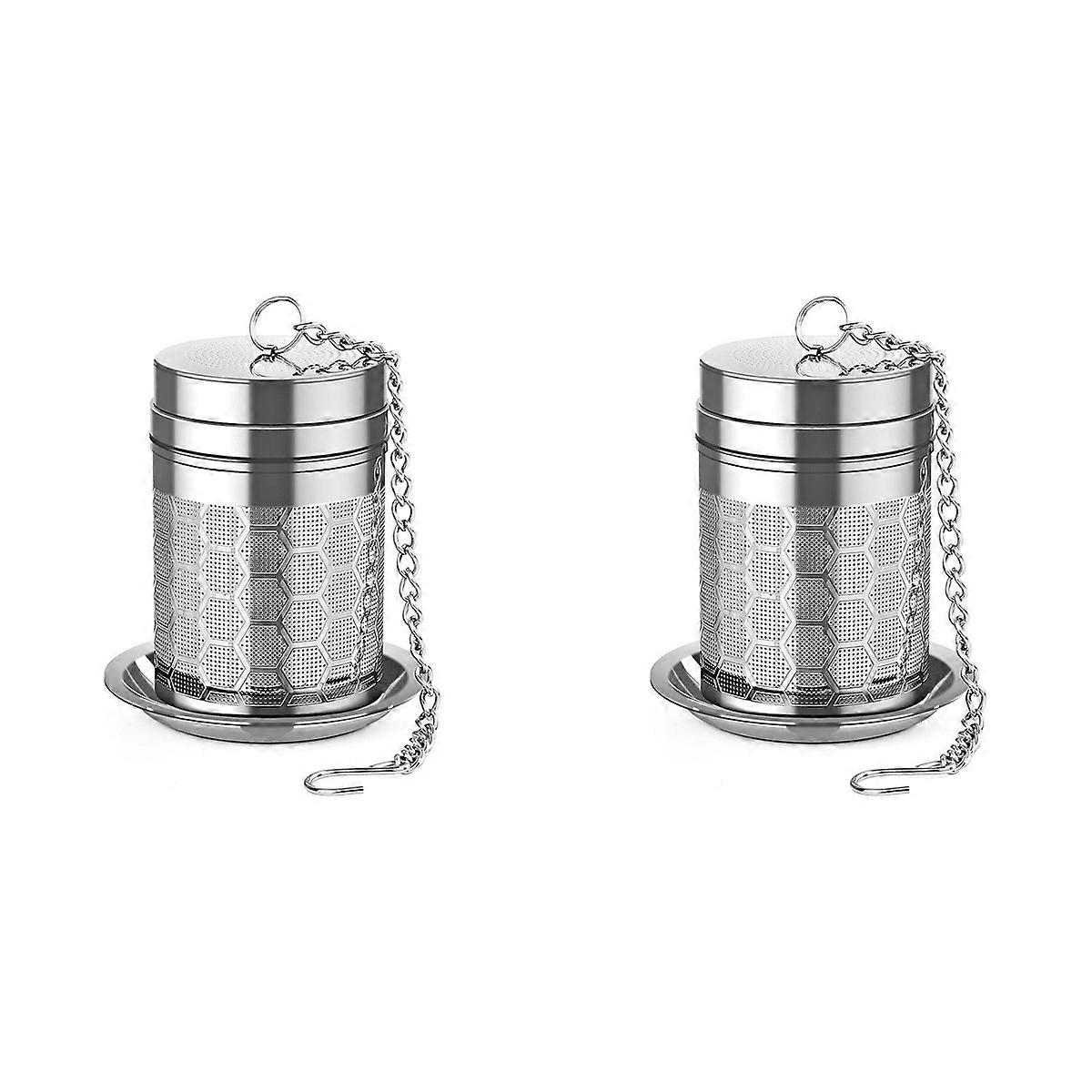 2X Tea Infusers for Loose Tea, Stainless Steel Tea Strainer, Extra Fine Mesh Tea Diffuser for Brewin
