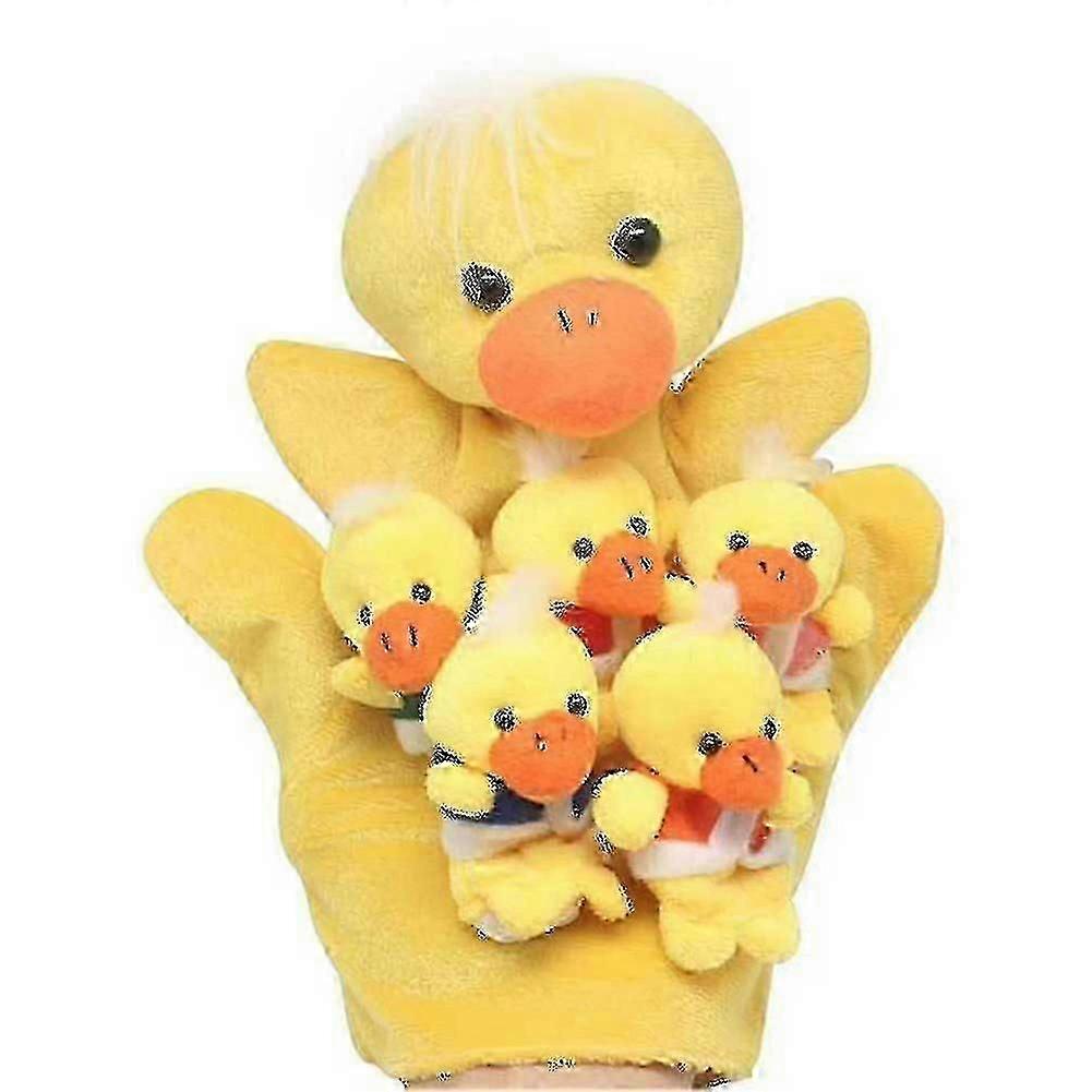Cute Five Little Ducks Animals Hand Finger Puppets Story Telling Nursery Fairy Tale Kids-Good