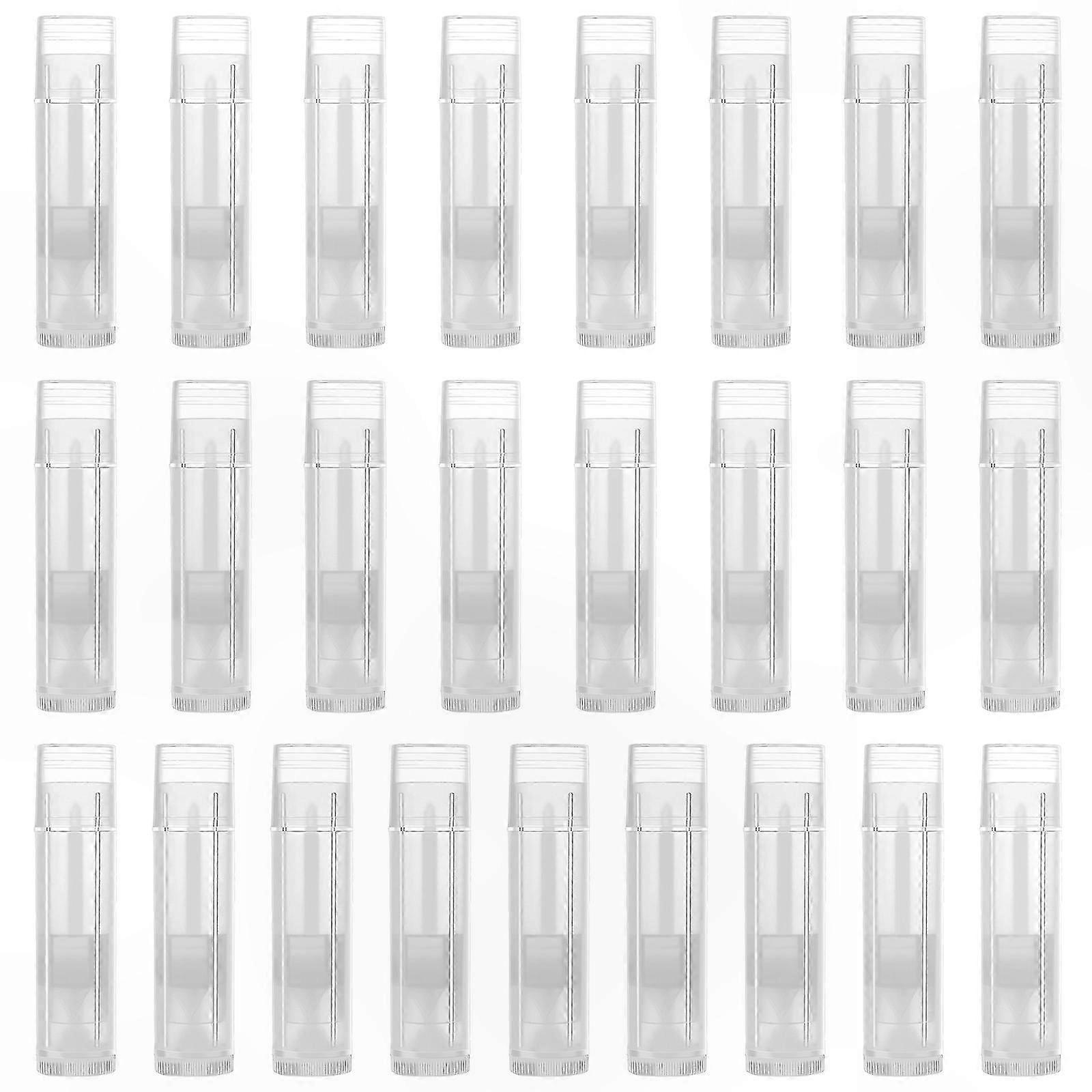 Empty Lipstick Tubes, 25 Pack Clear Gloss Containers for DIY Projects