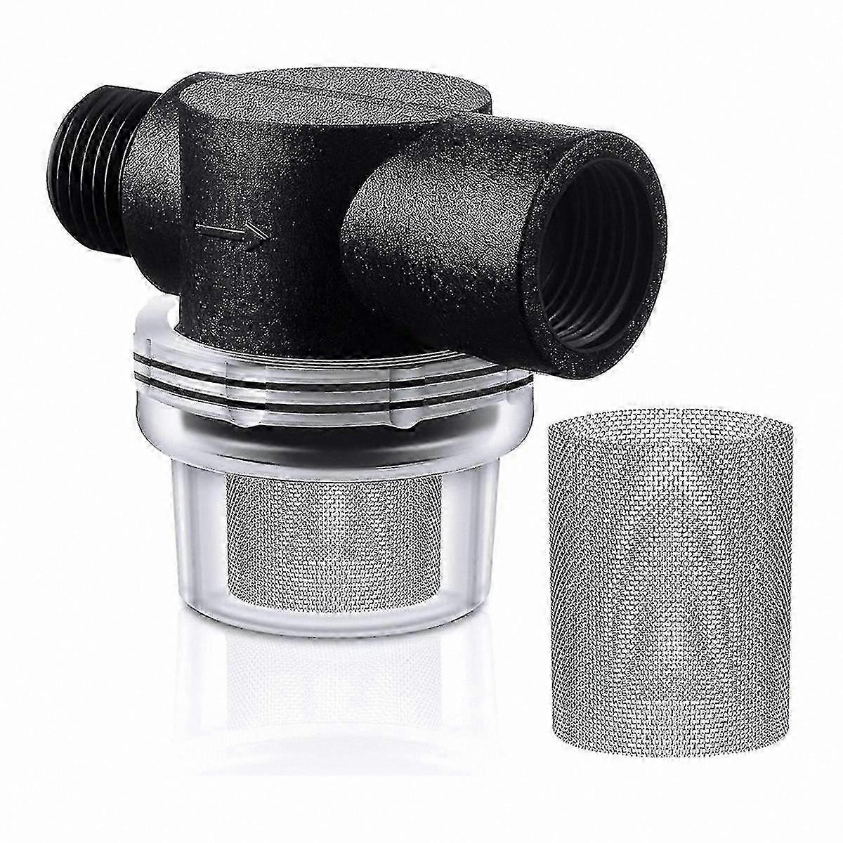 Replacement Water Pump Filter Kit with Twist-On Strainer and 50 Mesh Screen for RV Use