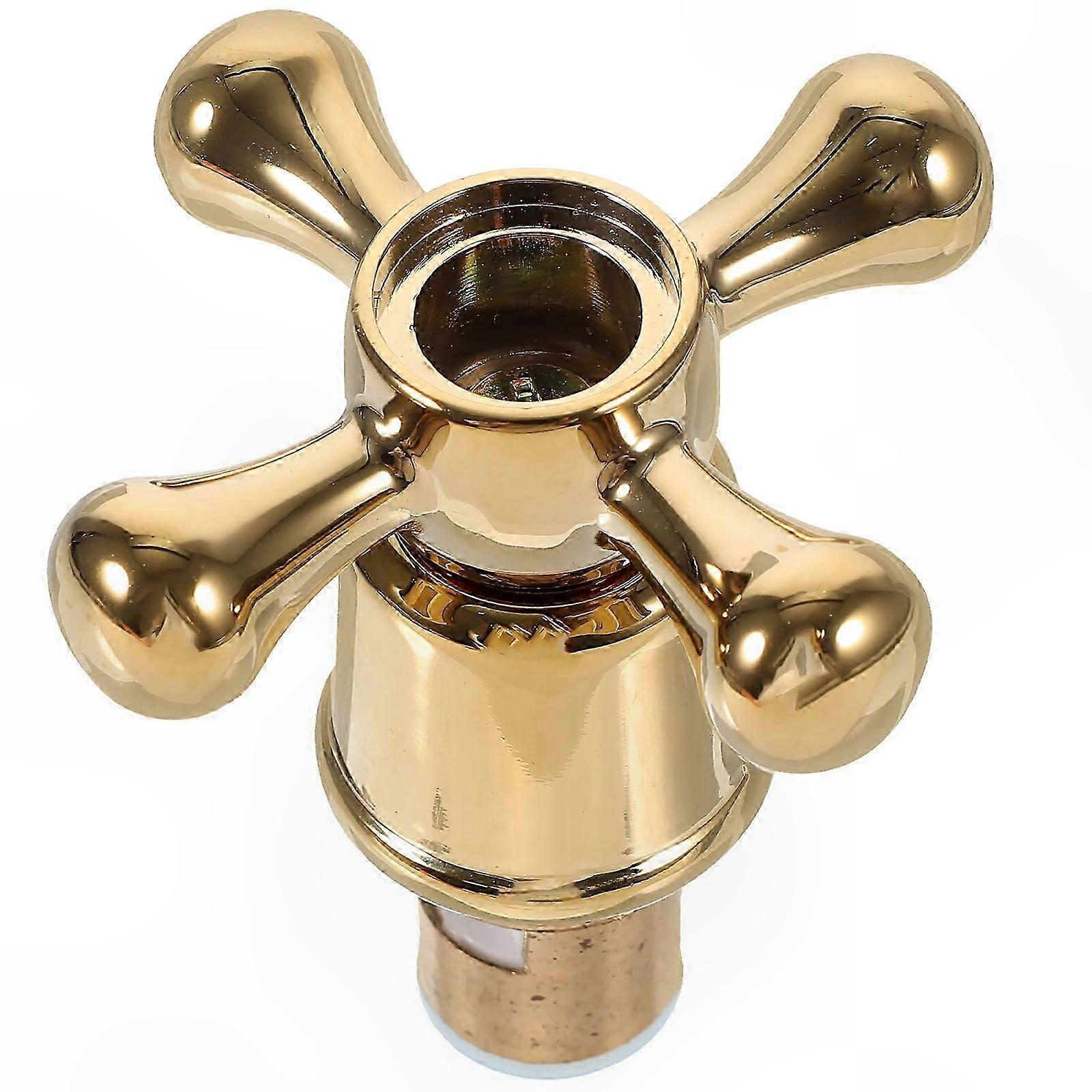 Victorian Style Cross Head Faucet Handle in Brass for Bathroom Sink