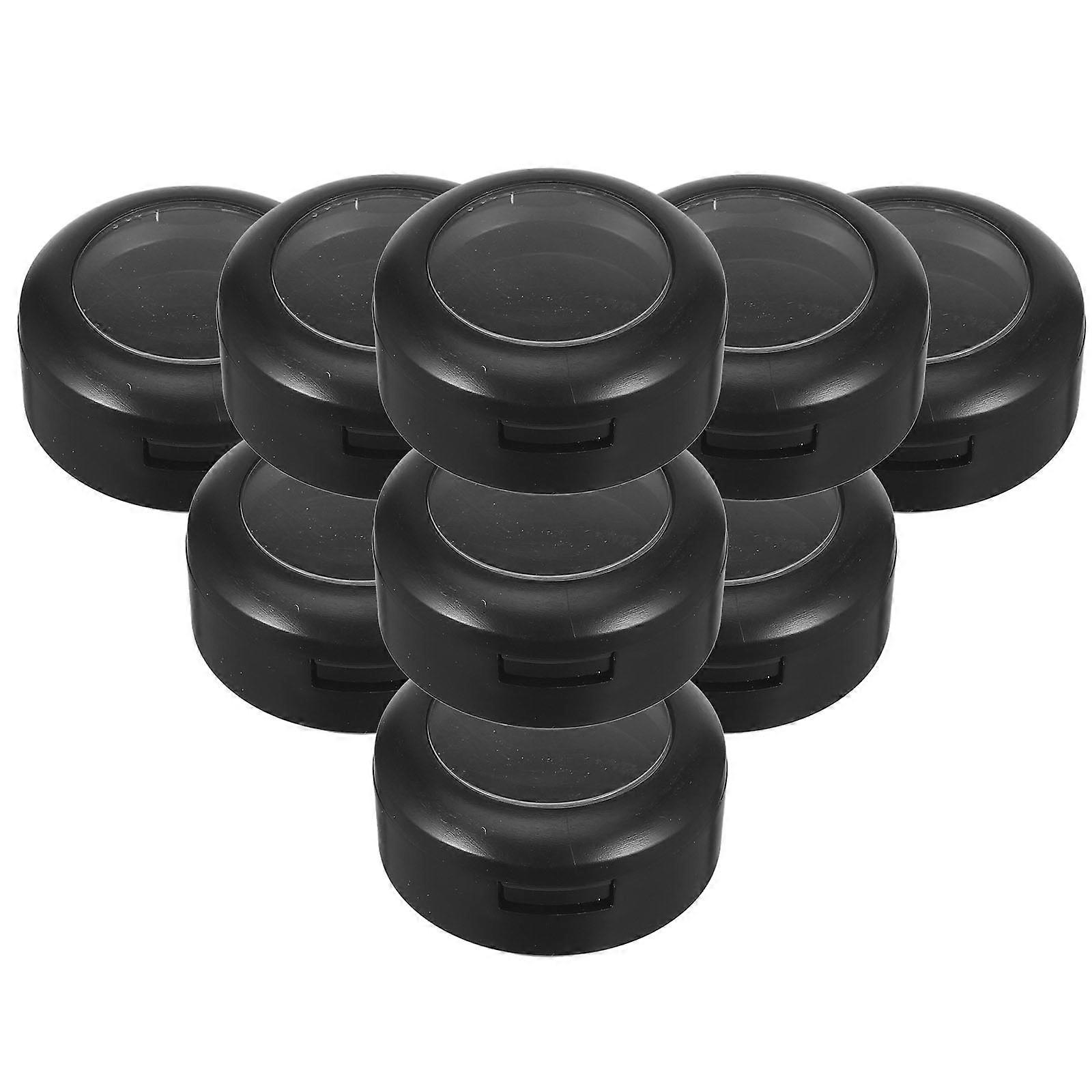 10pcs Eyeshadow Replacement Boxes for Storage Use Lightweight Plastic Black Containers with Large