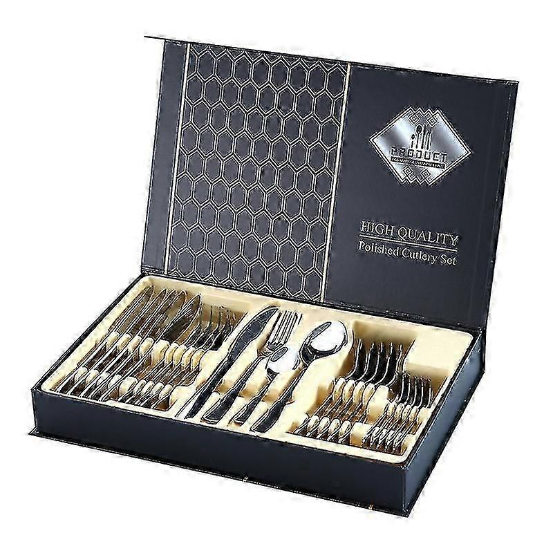 1 Set Ergonomic Stainless Steel Practical Cutlery Set Beautiful Food Grade Dinnerware Set For Home
