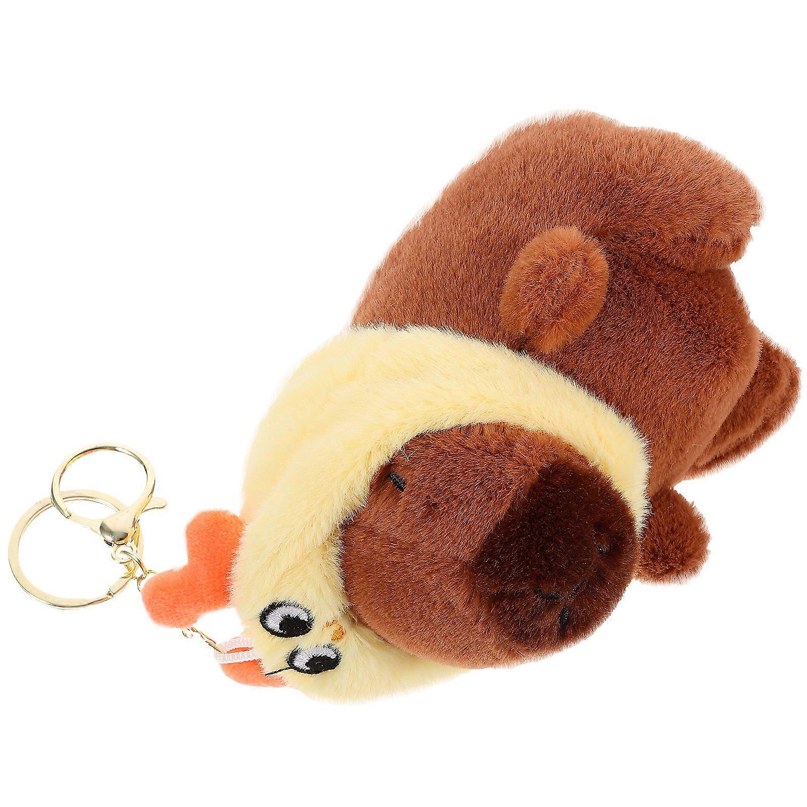 Adorable Capybara Plush Keychain Lightweight Cartoon Keyring for Bags, Backpacks, and Luggage – Cute Hanging Ornament for Adults