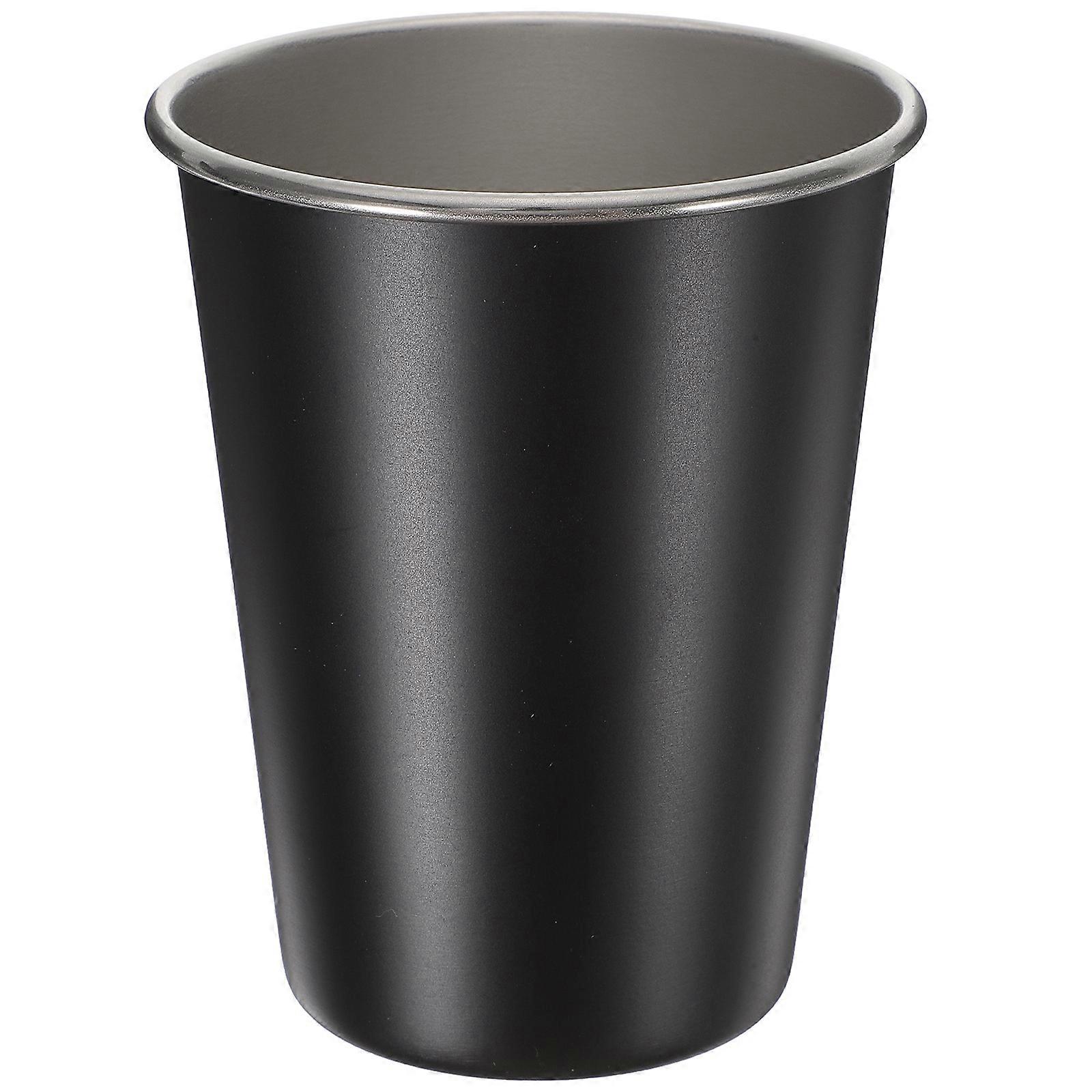 Black Stainless Steel Coffee Cup for Home Use Portable Drink Mug with 350ml Capacity