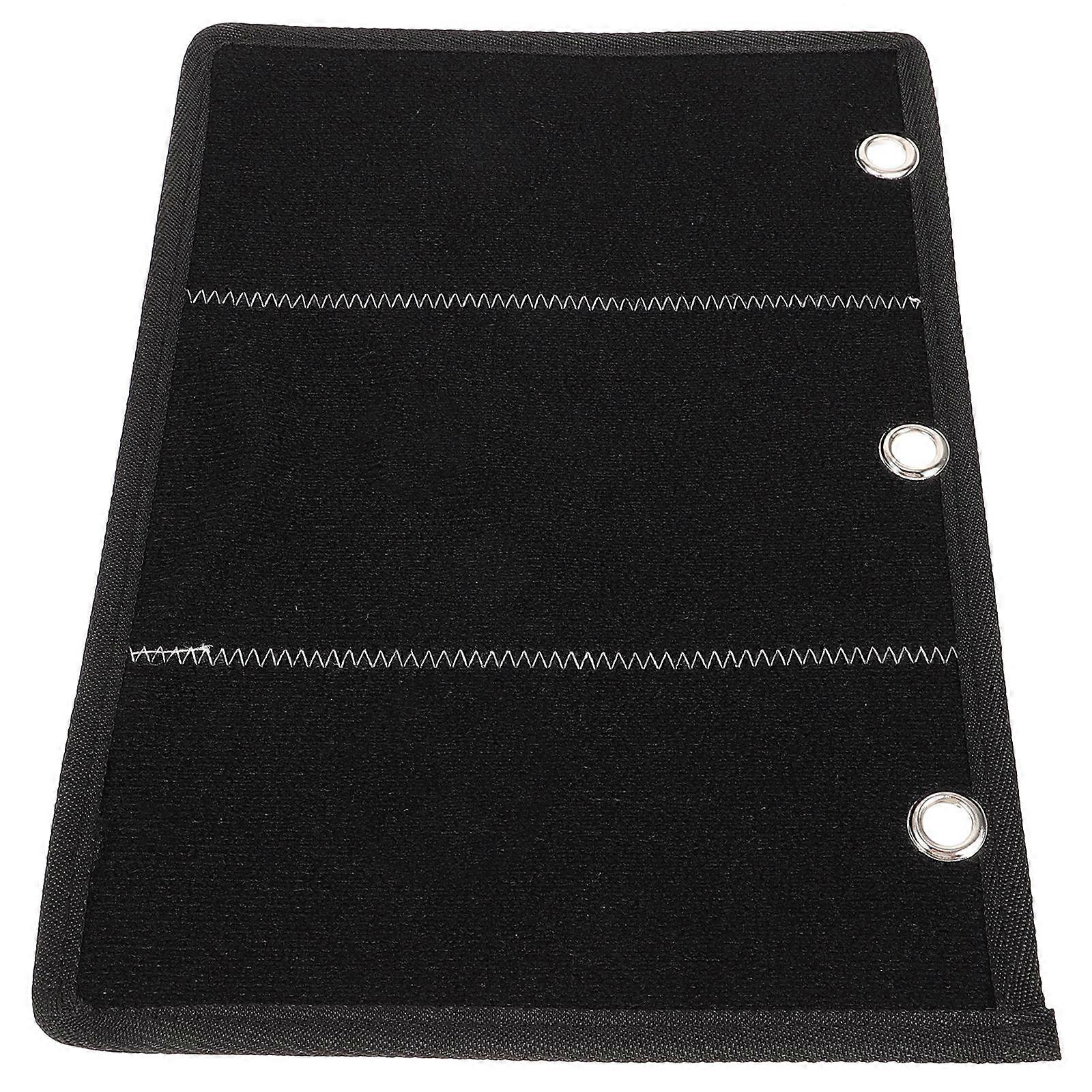 Black Badge Patch Display with Large Capacity for Wall Decorative Storage Oxford Cloth Lint Elastic Band 7.5 x 5.2 inches