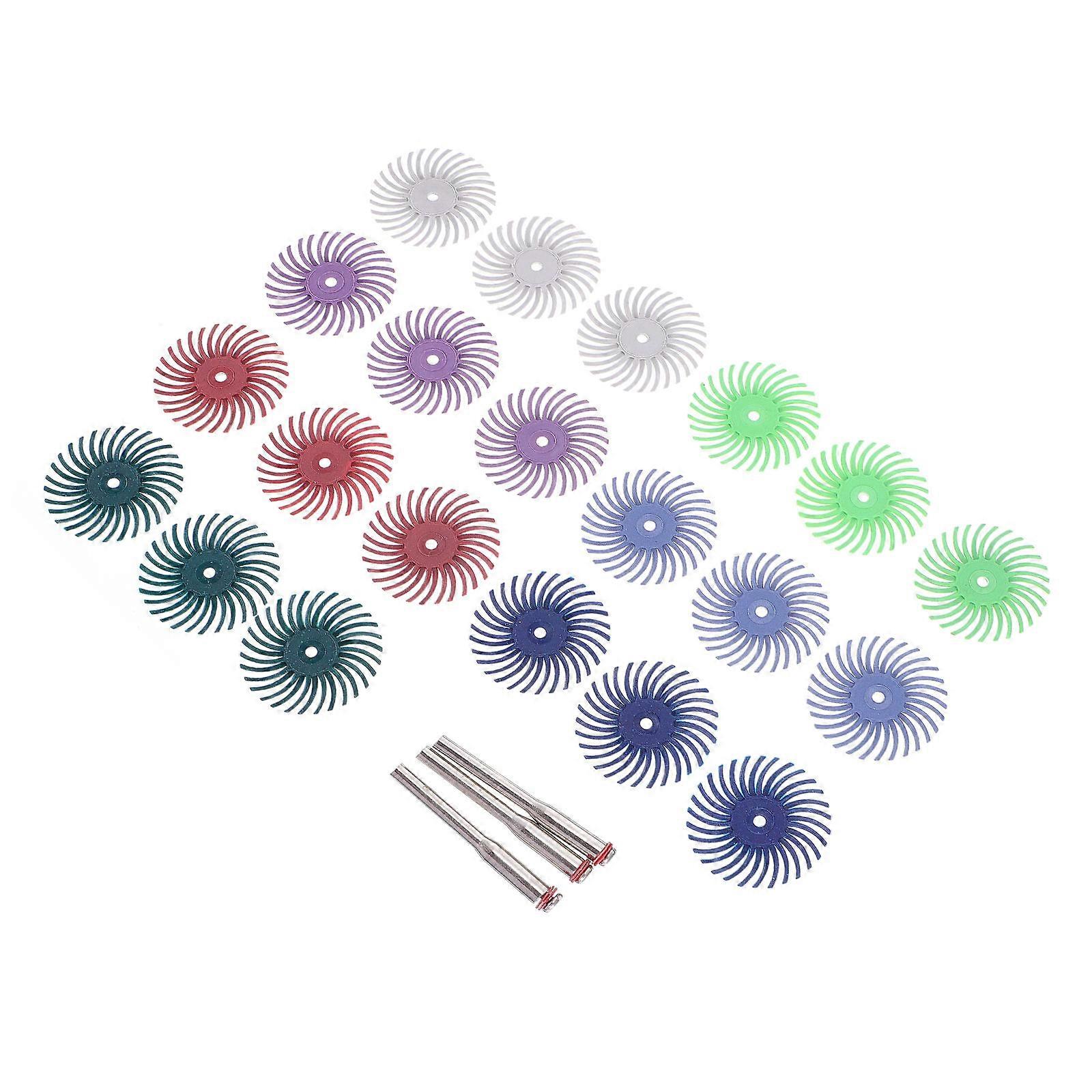 Radial Bristle Disc for Polishing Made of Impeller Material Assorted Color 24pcs