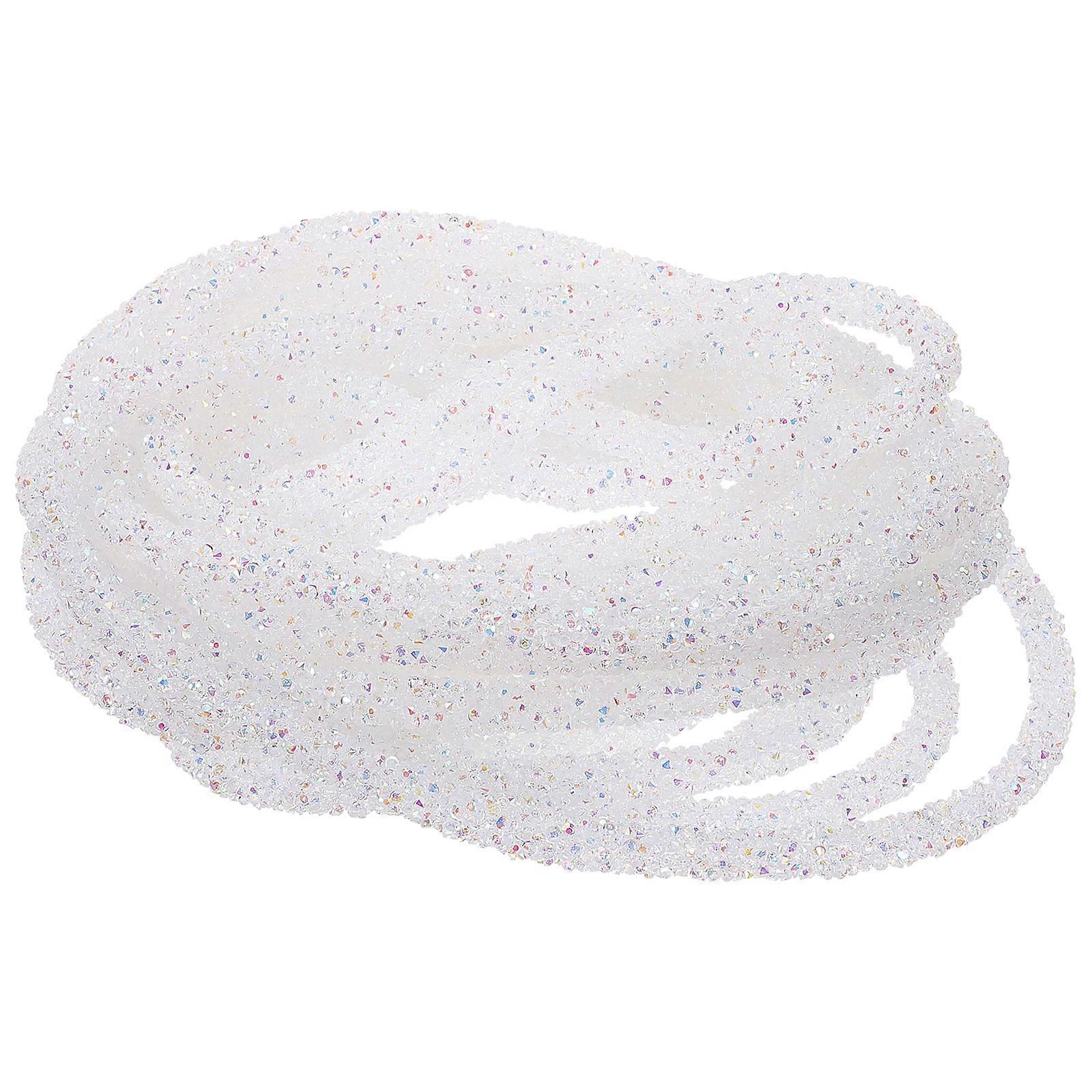 Glitter Sequin String DIY Accessory For Clothing Shoes White Stylish Effect 1Pack