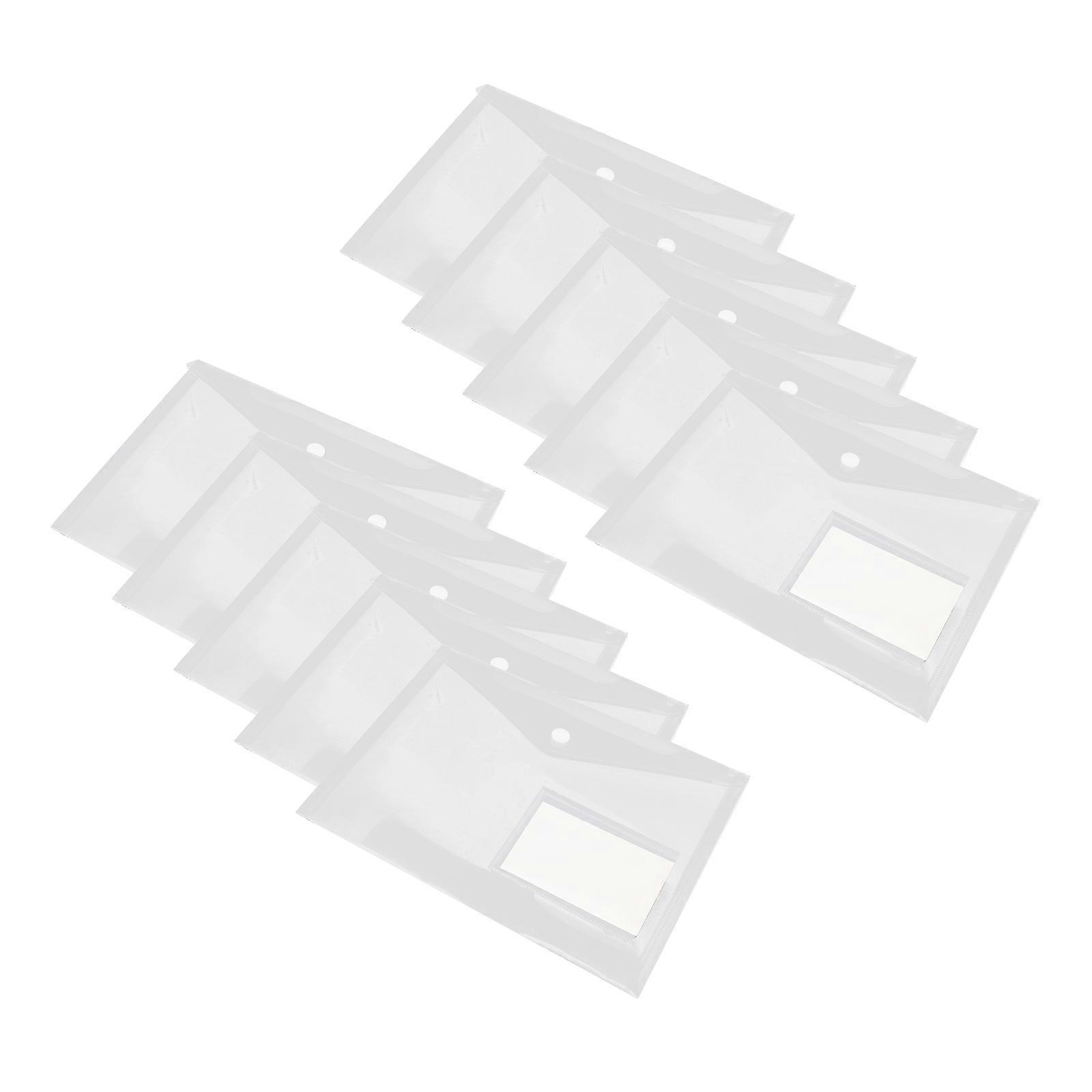20pcs Transparent Document Folders with Snap Button Closure – File Holders for Home, Office, School and Travel Use