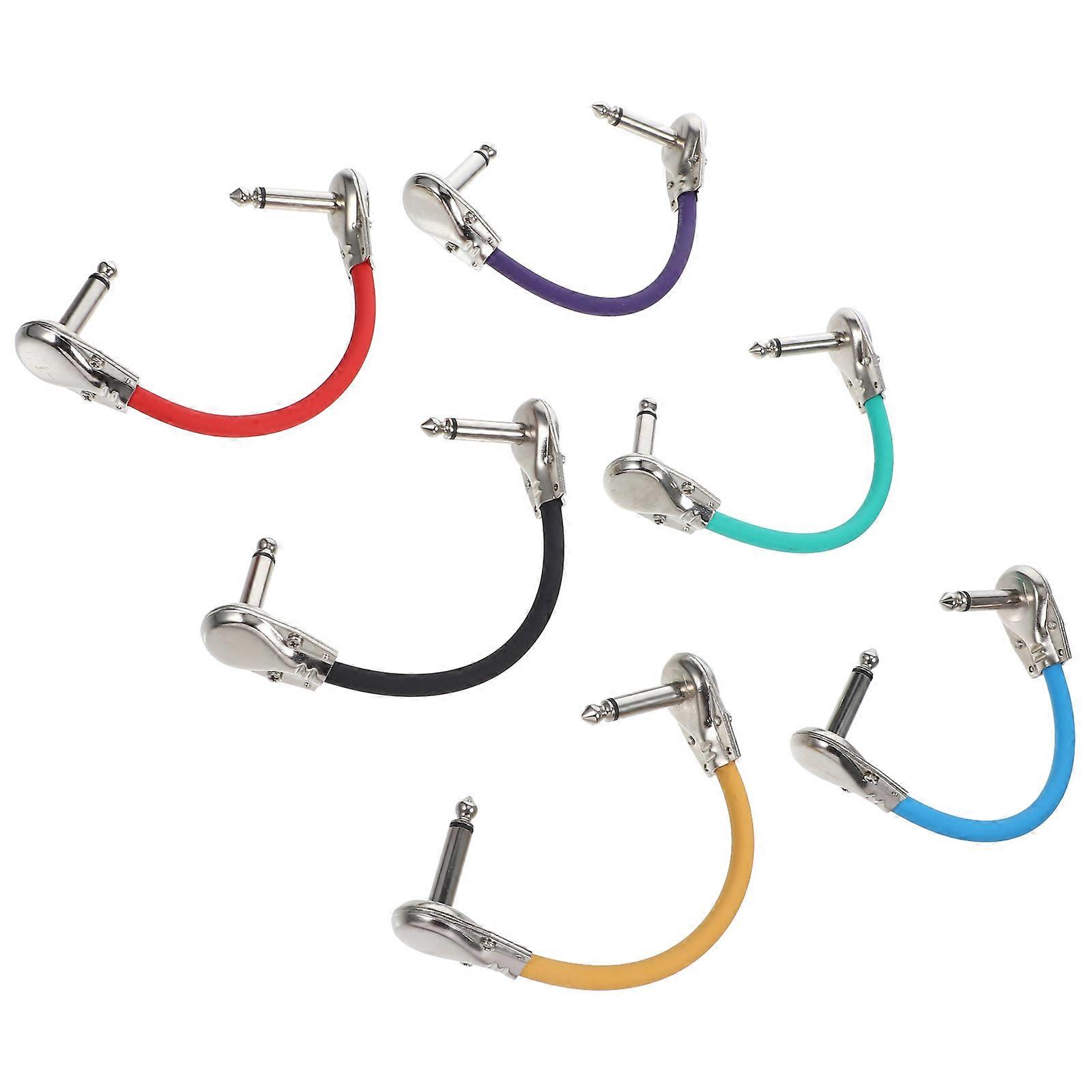 Patch Cables Guitar Instrument Connection Cable for Effector 6Pcs Assorted Color
