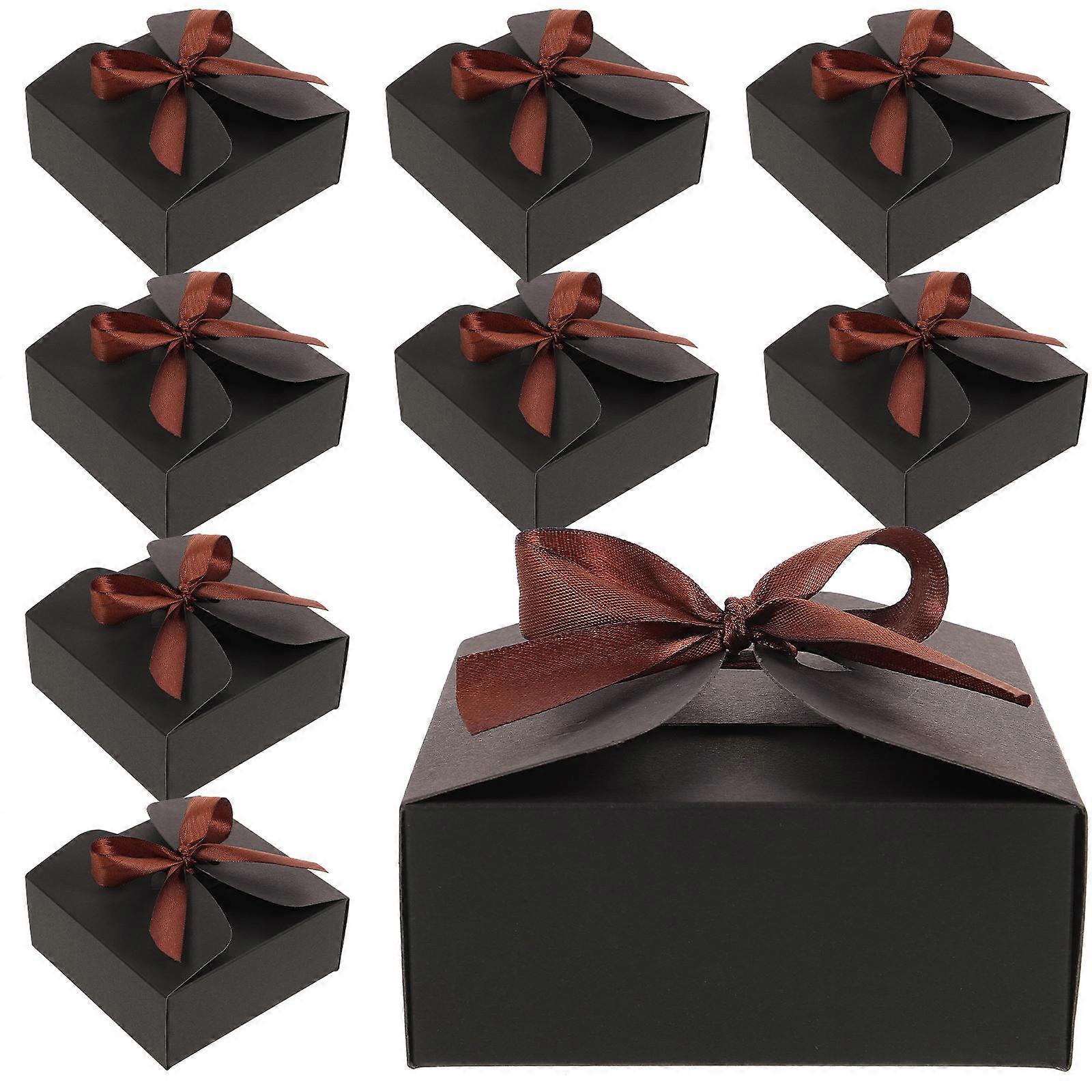 Present Boxes Candy Storage Suitable For Weddings General Users 12 Sets Black Integrated Molding