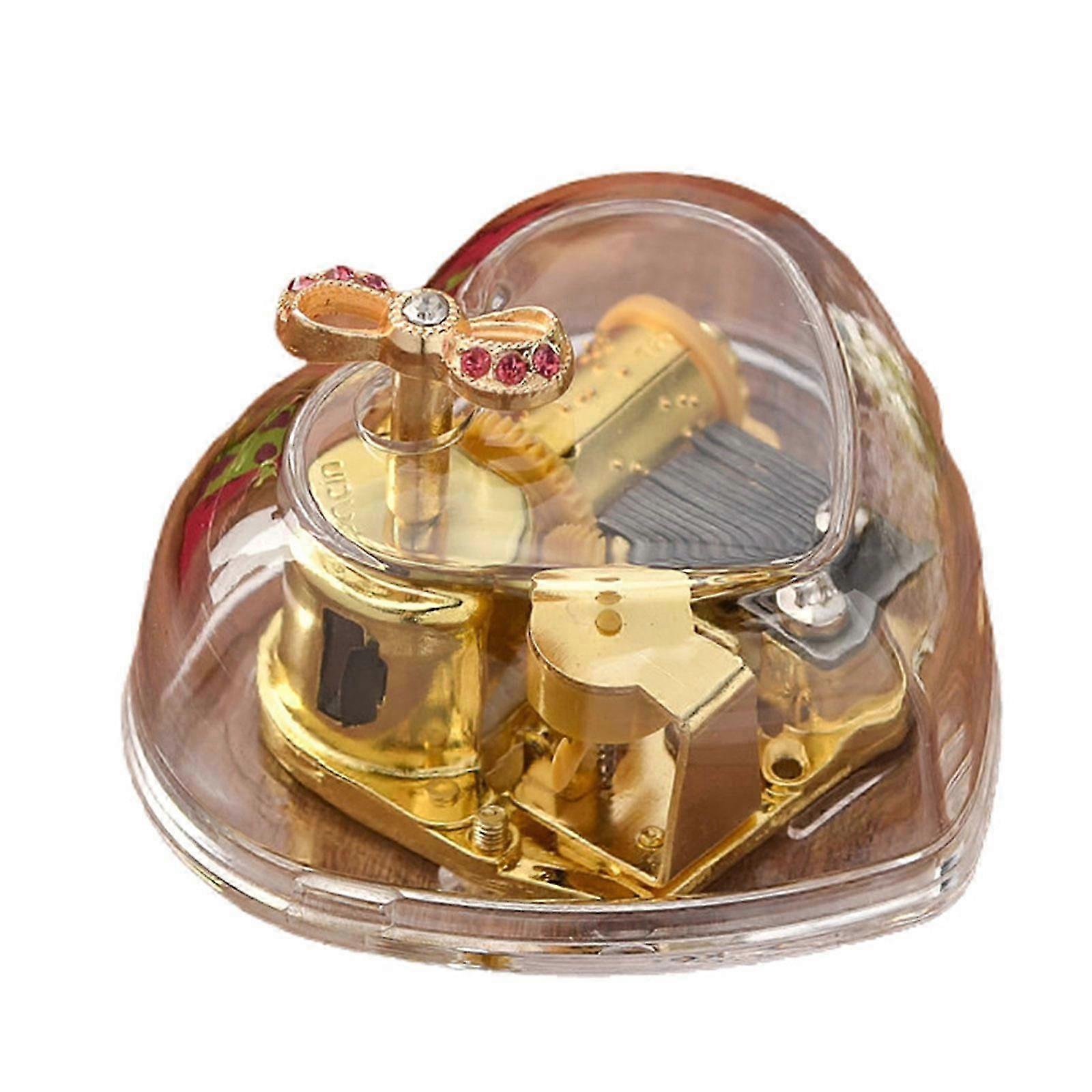 Elegant Transparent Acrylic Music Box with Classical Tunes - Perfect Gift for Music Lovers