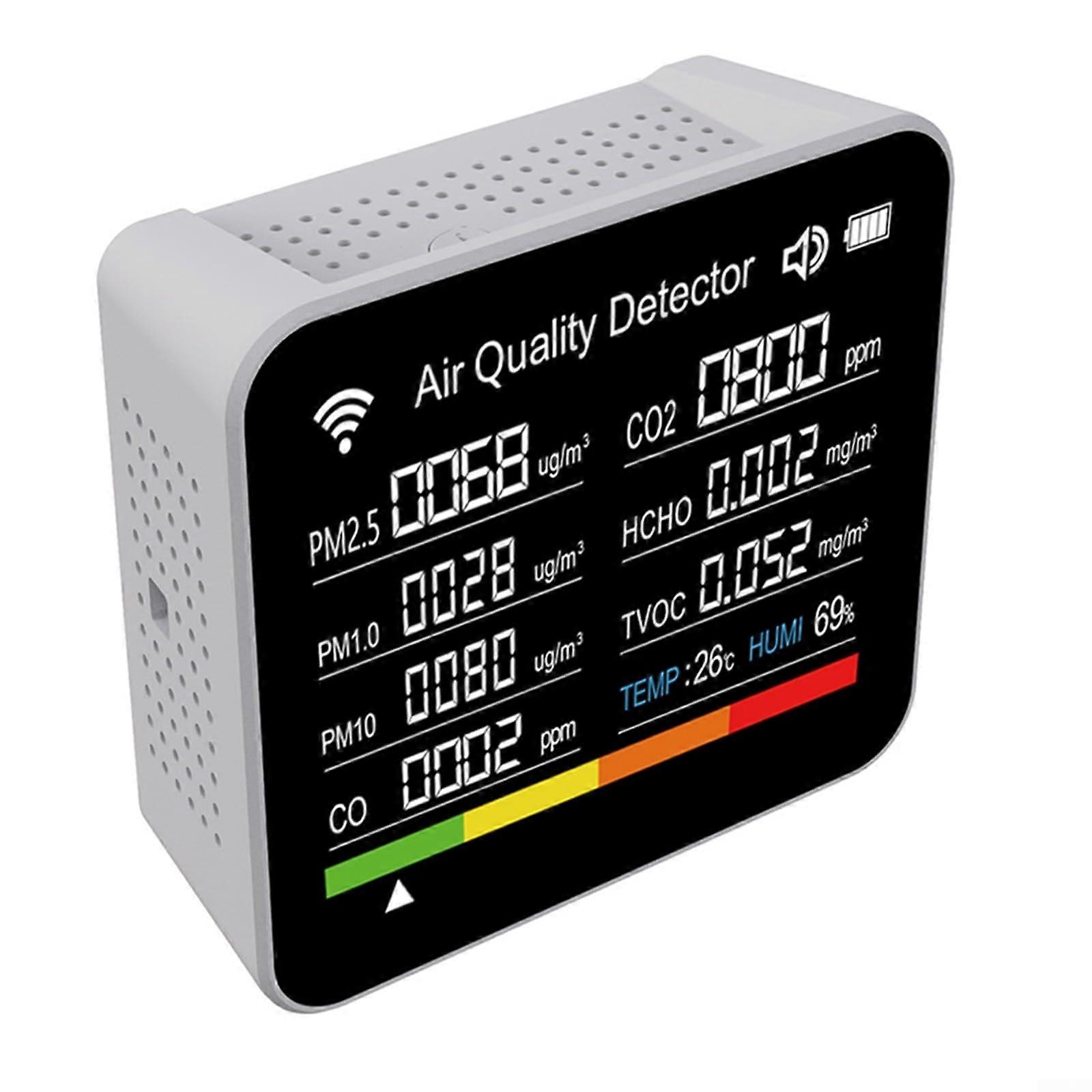 Detectors 14-in-1 Indoor Air Quality Meter WiFi Monitor for TUYA App PM2.5 PM10 TVOC Temperature Humidity
