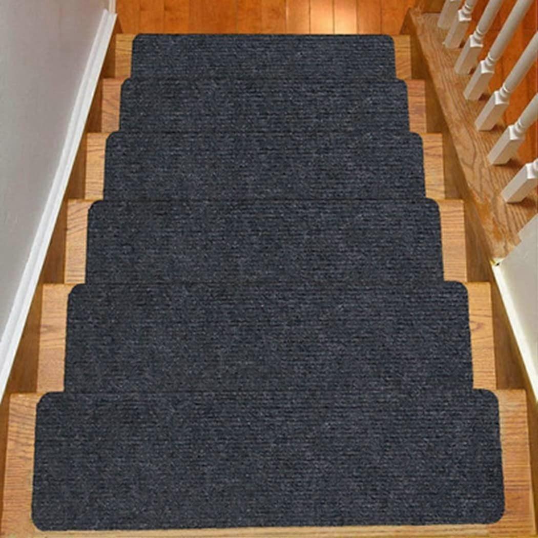 5 steps, 20 x 76 cm, nonslip safety mat, for indoor use, slipresistant, for children, older pets, and pets with reusable adhesive, dark gray.