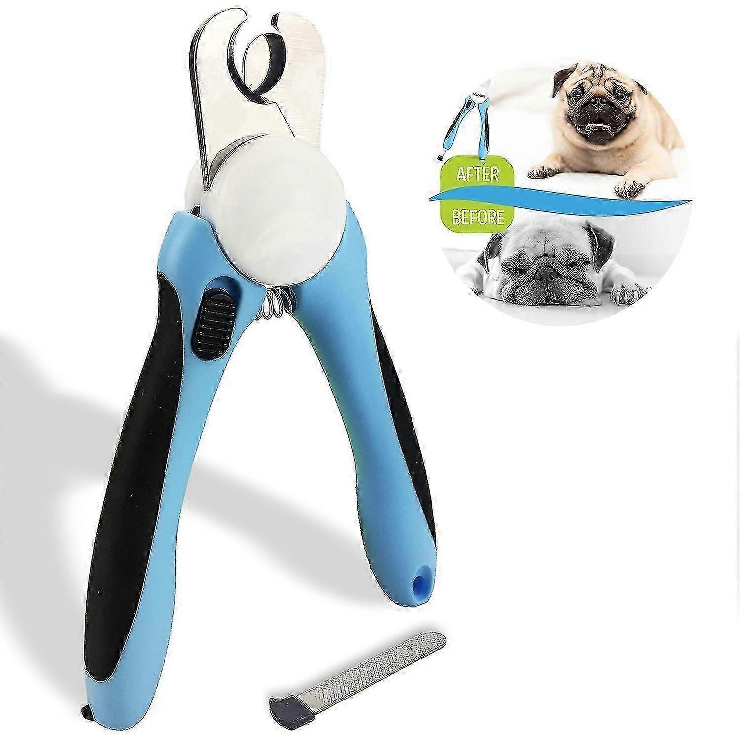 Dog Nail Clippers - Dog Trimmer With Safety Guard Razor Sharp Blades - Rechargeable 2 Speed Electr