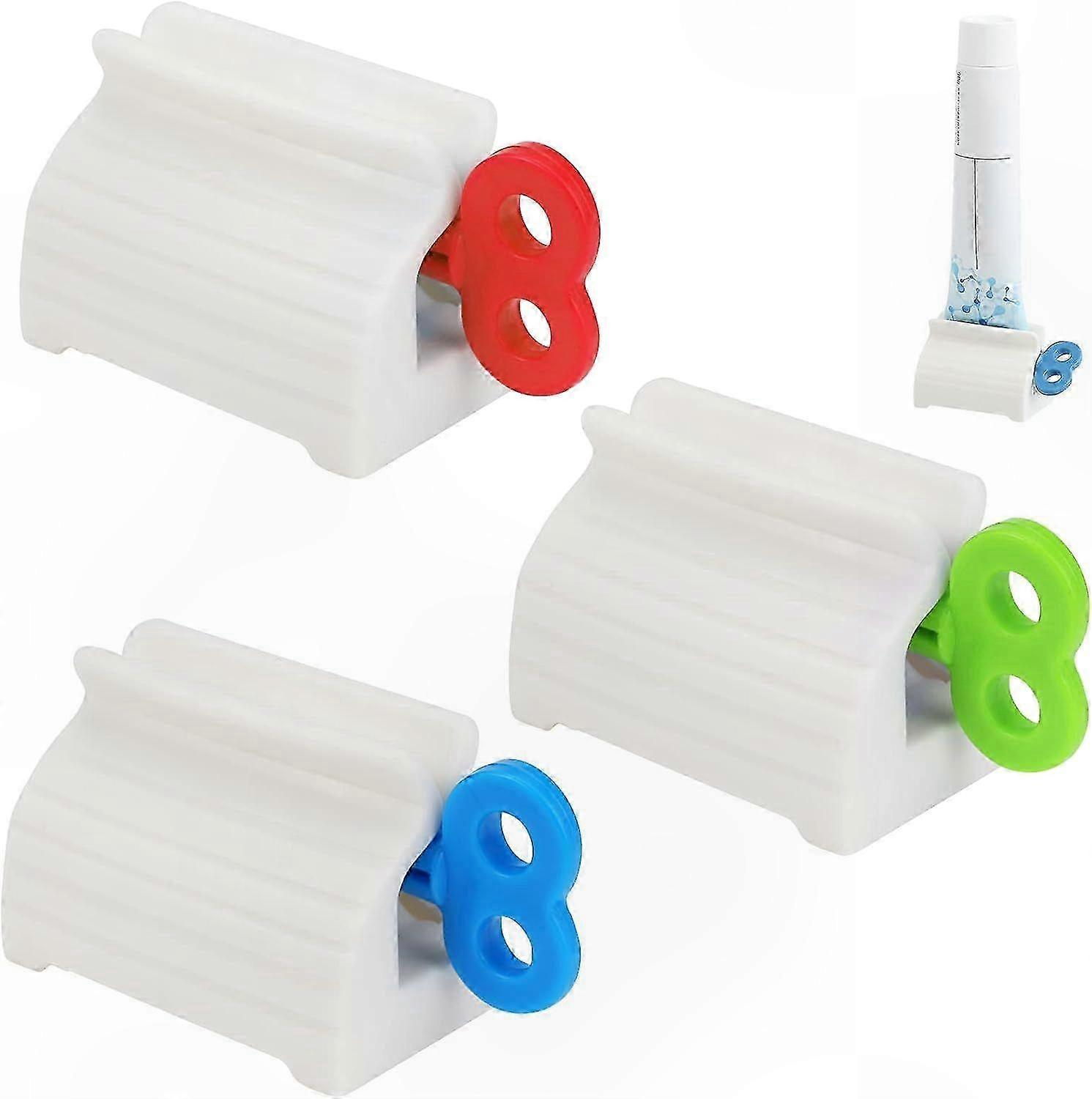 3-Pack Toothpaste Squeezer, Tube Rolling Dispenser, Rotating Plastic Squeezer for Toothpaste Tubes