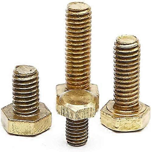 Small Brass Screws, Self-Tapping, Brass Hex Bolts, M8x60 and M8x80, 5 Pieces Each