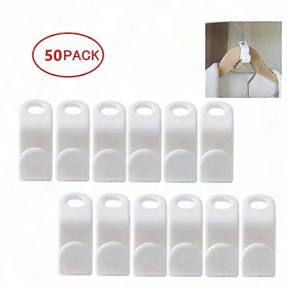 50PCS Plastic Hanger Hooks for Clothes Hanger Clips
