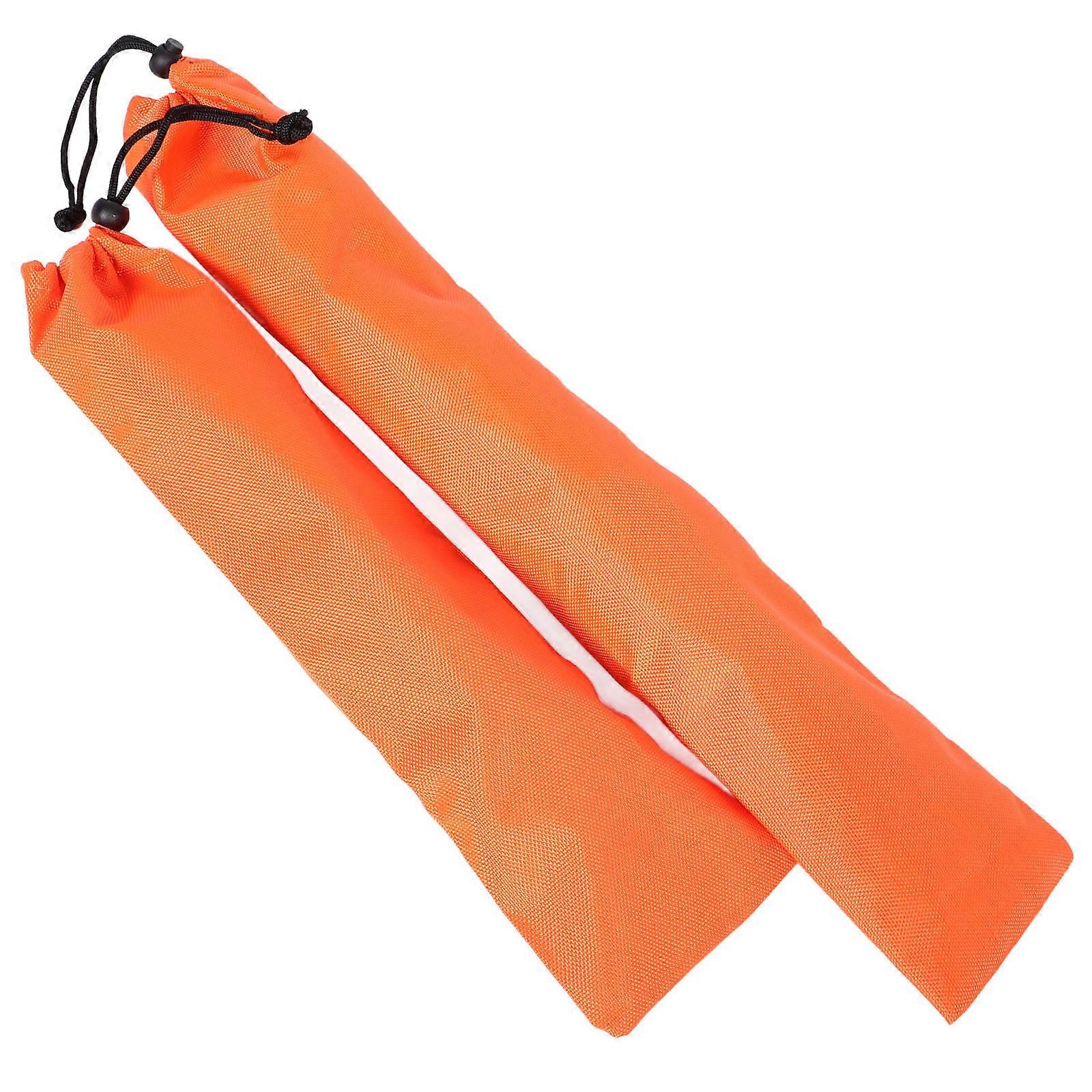 Waterproof Umbrella Bag in Orange Oxford Cloth for Storing Wet Umbrellas with Long Shape Design and Drawstring Closure 2 Pieces