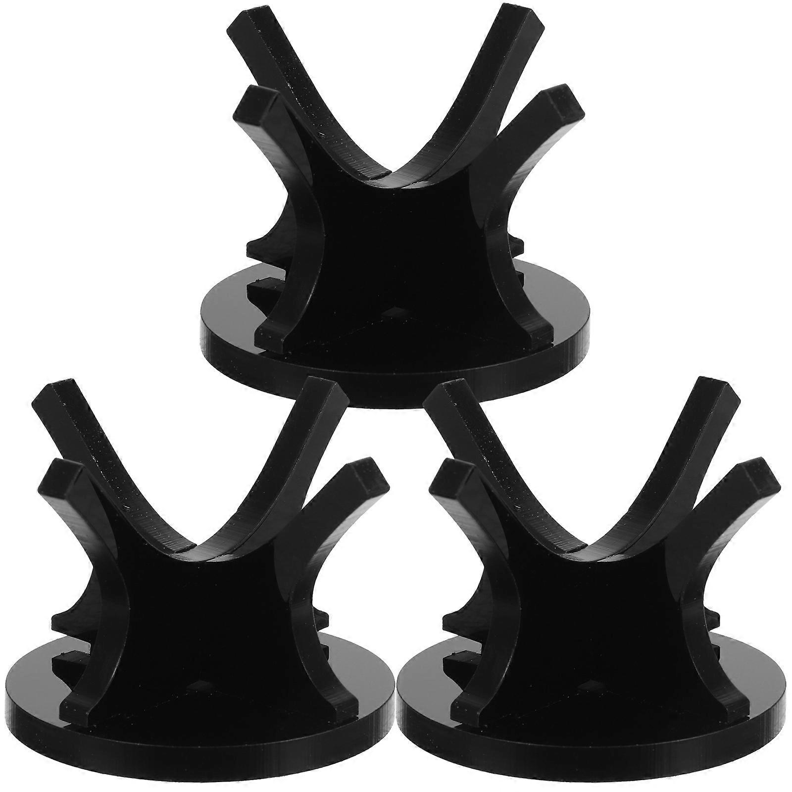 Baseball Holder Display Stand for Storage Use Acrylic Black 2 Pack