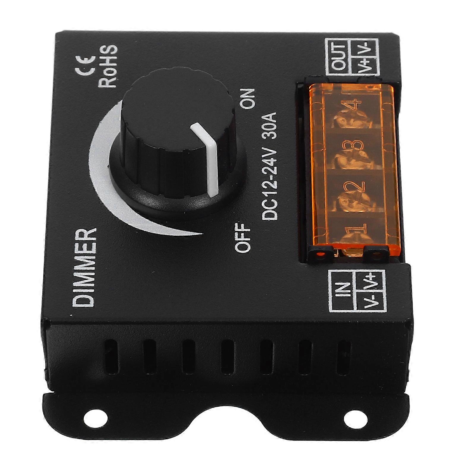 Black Knob Dimming Control Panel for LED Light Strips with Precise Brightness Adjustment for Home