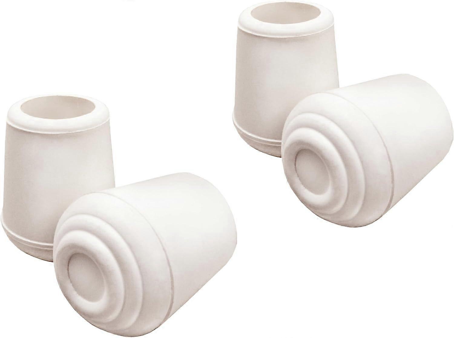 1/2" Rubber Folding Metal Chair Leg Cap Replacement Tips, White (4 Pack) White