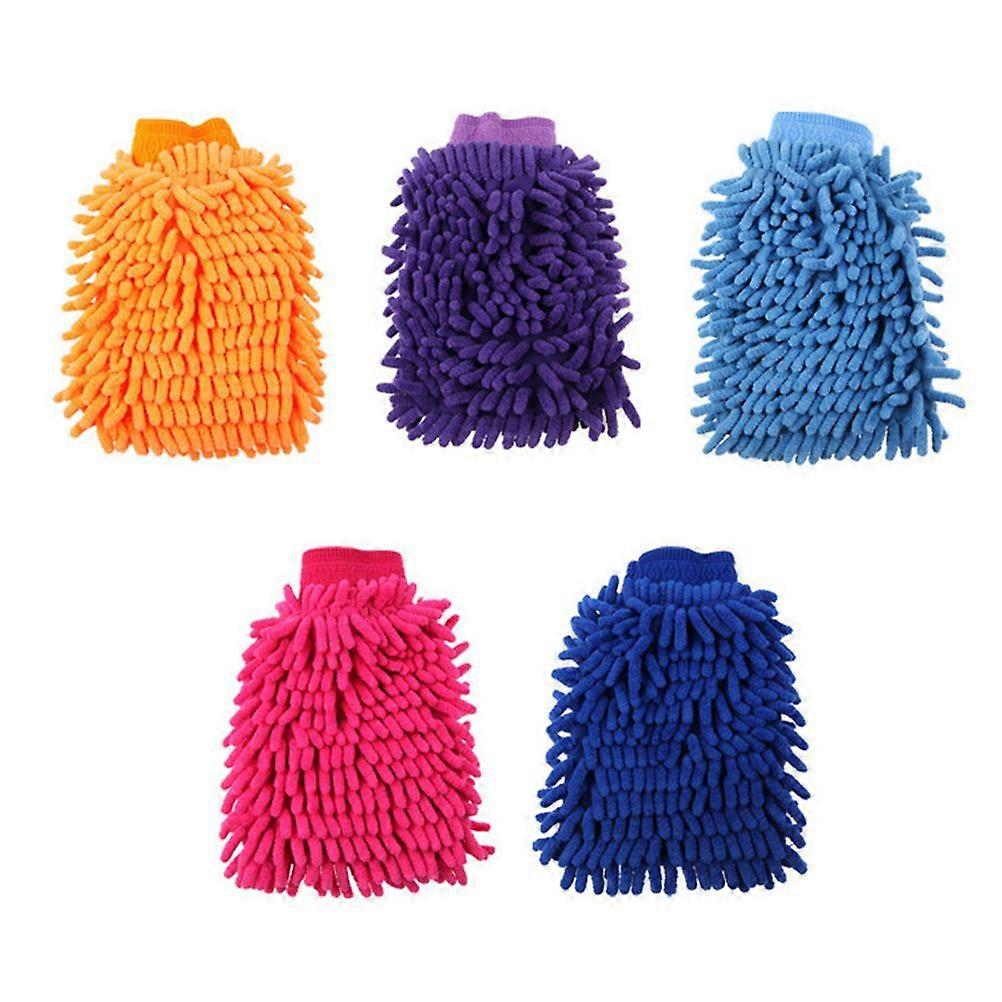 Double Sided Chenille Microfiber Thicken Scratch Free Car Washing Gloves