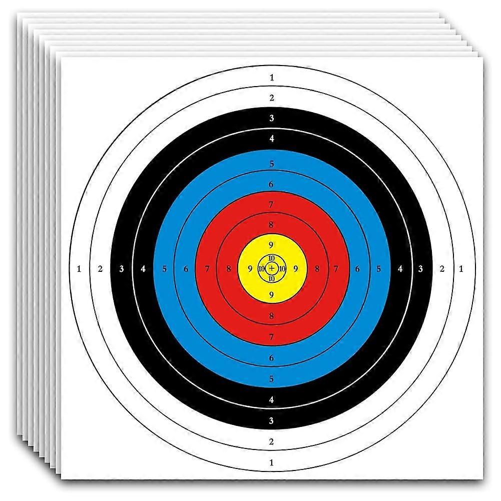 Archery Targets Paper 50Count Bow And Arrow Targets For Backyard Hunting Archery Target Practice Accessories 10Ring