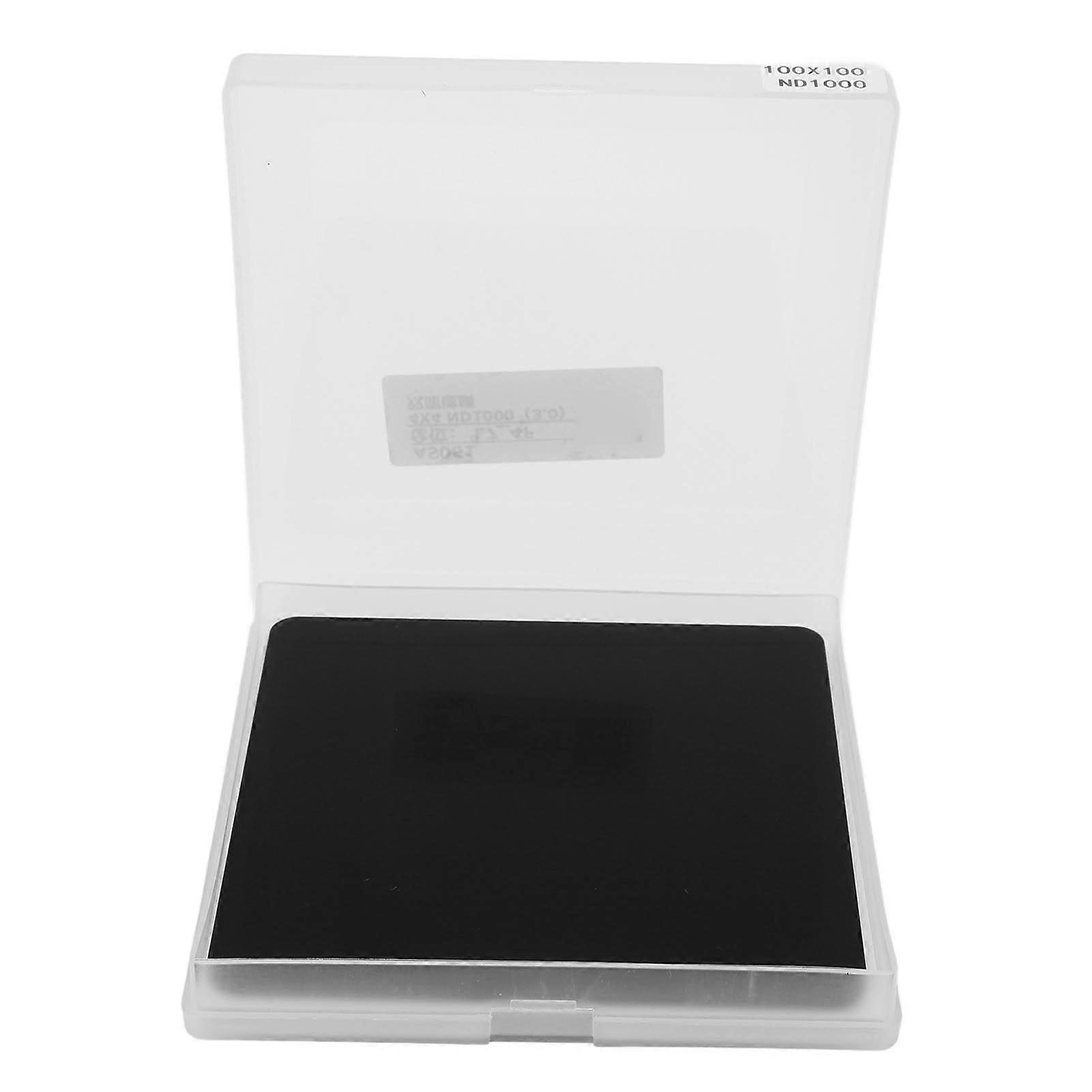 100x100mm Square ND Filter Multi Layer Coating Neutral Density Filter for Photography 2mm Thickness ND1000