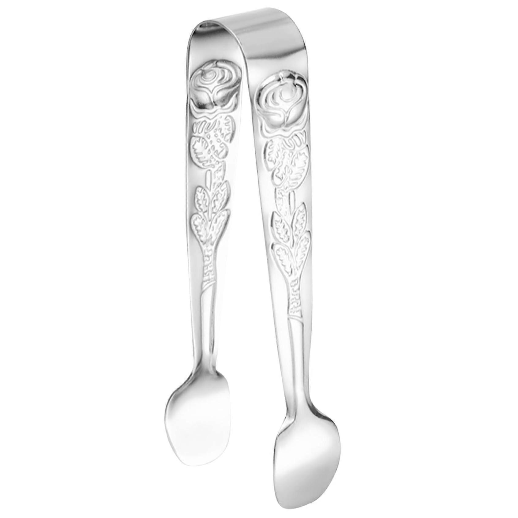 Sugar Cube Tongs Mini Stainless Steel Tongs For Ice Cubes Tea Party Coffee Bar 1Pc