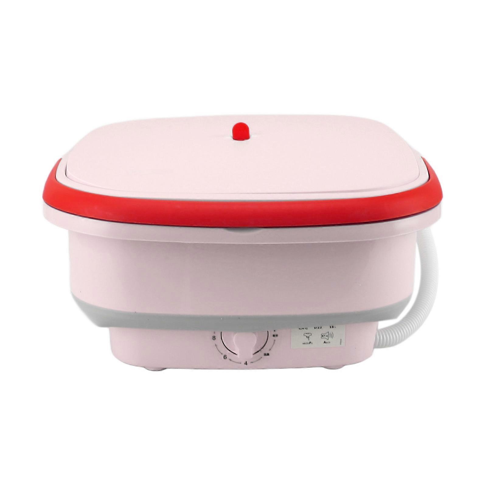 Portable 11.5L Pink Foldable Washing Machine EU Plug 220V