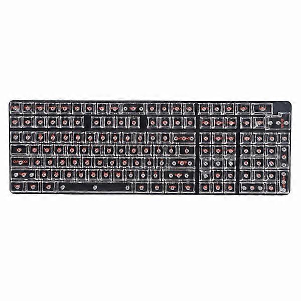 132 Keys Mechanical Keyboard Keycaps CBSA Height Transparent Ergonomic DIY Clear Keycaps White Orange Letters