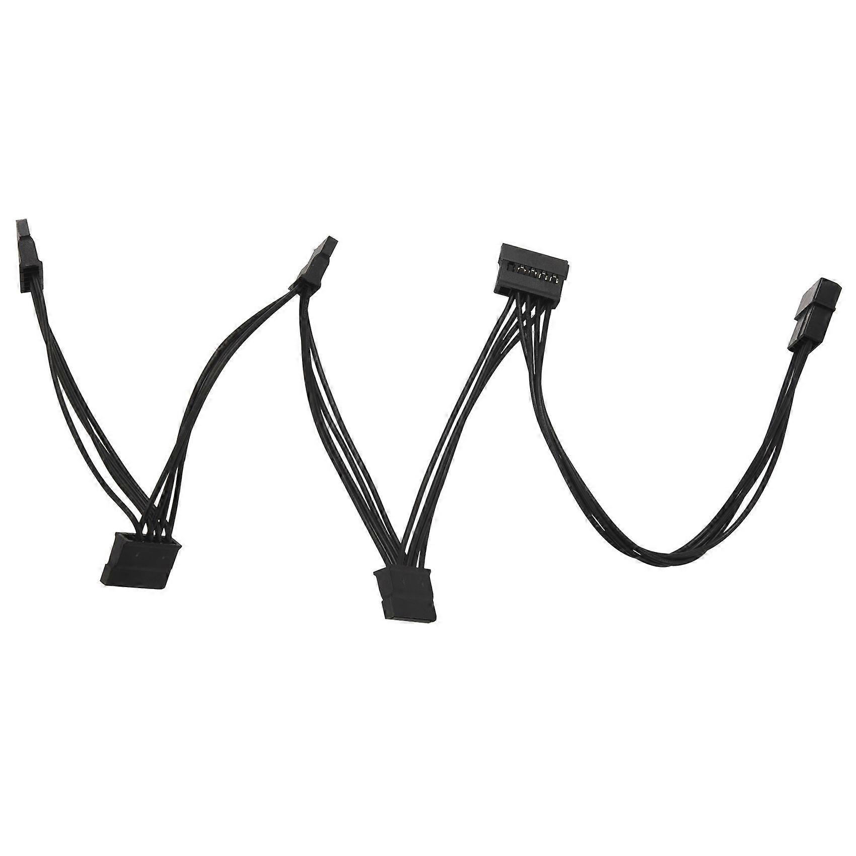 4Pin IDE 1 to 5 SATA 15Pin Hard Drive Power Supply Splitter Cable for DIY Hard Disk PC Sever 18AWG