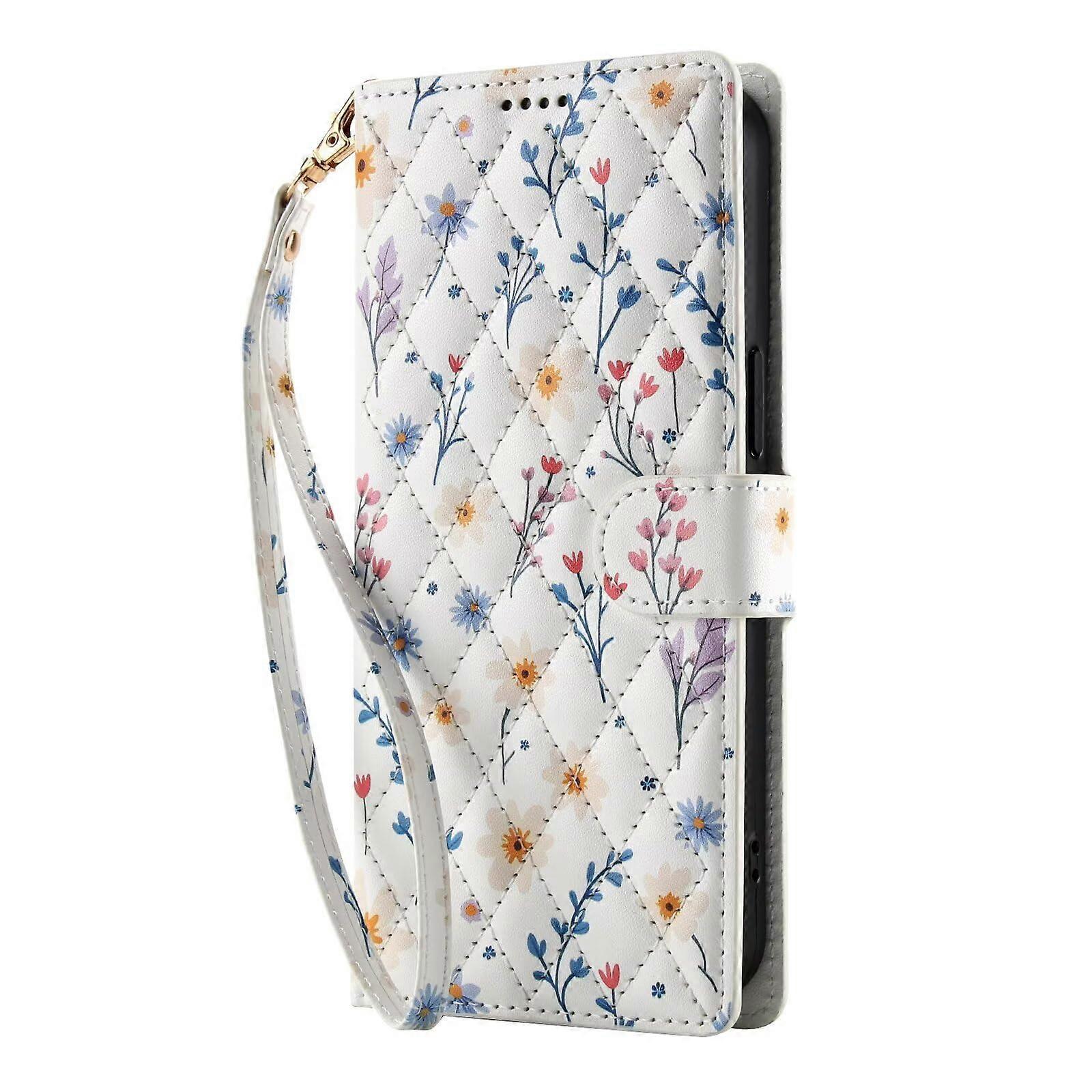Samsung Galaxy A32 5G Case Floral Leather Flip Folio Wallet With Card Holder, Magnetic Kickstand, Shockproof, Red