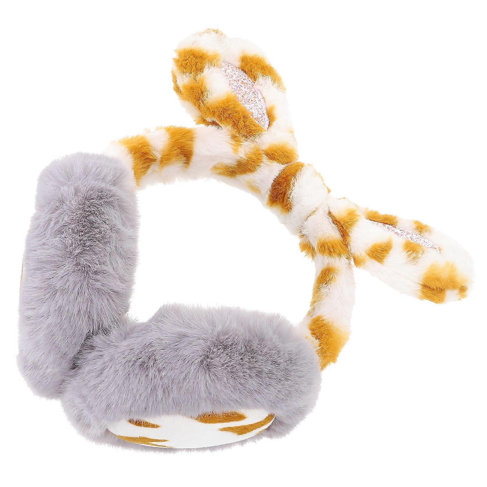 Frost-Proof Earmuffs for Winter Ear Protection 1Pcs Grey Plush Material