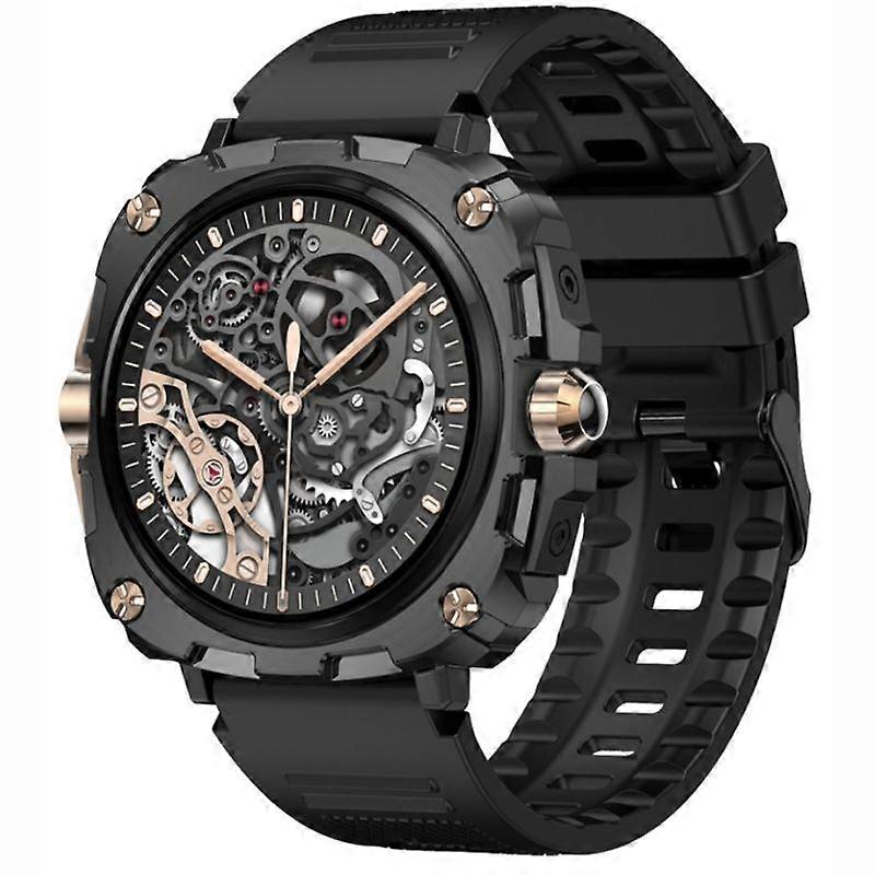 Smartwatch with Metal Build, Health Reminders, Rugged Waterproof Design, and Outdoor Sports Tracking for with Bluetooth Call Men(Black)