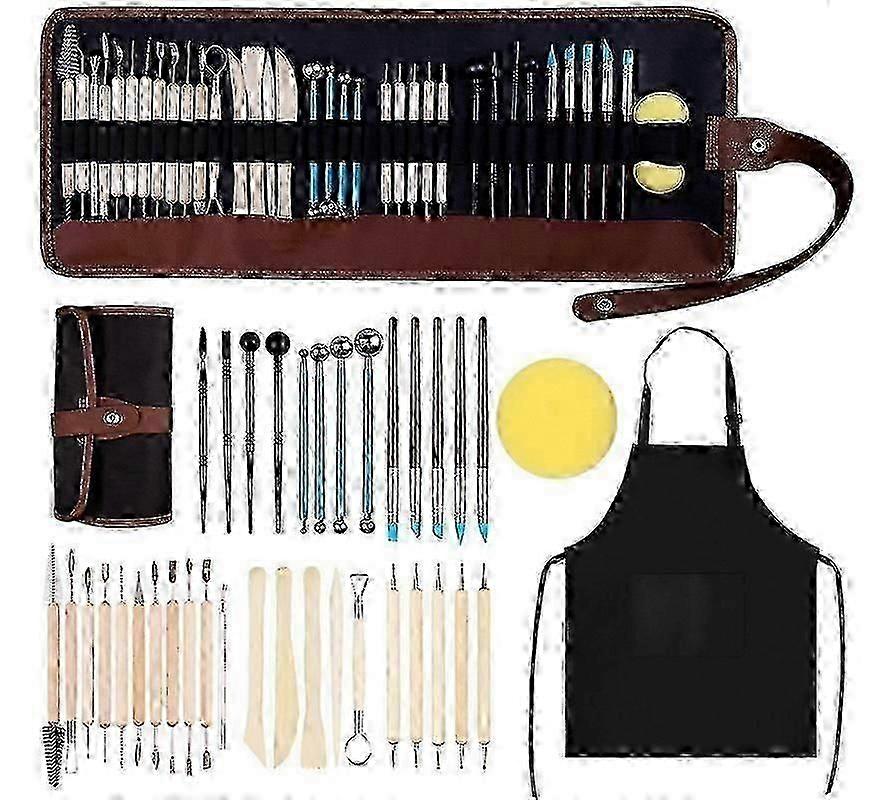 37-Piece Ceramic and Polymer Clay Sculpting Tool Set for Pottery and Art Projects in the UK