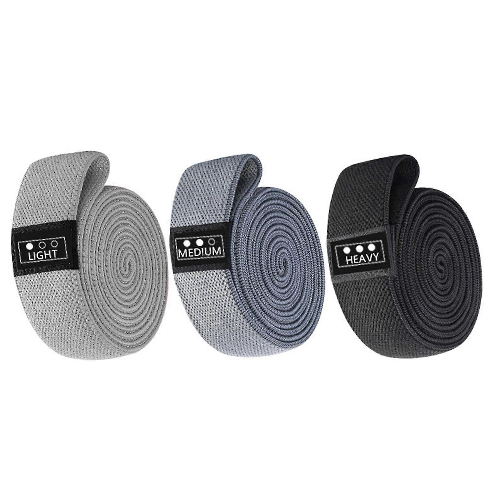 3PCS Resistance Loop Bands Set with Carry Bag, 24-49lbs, 200x3cm